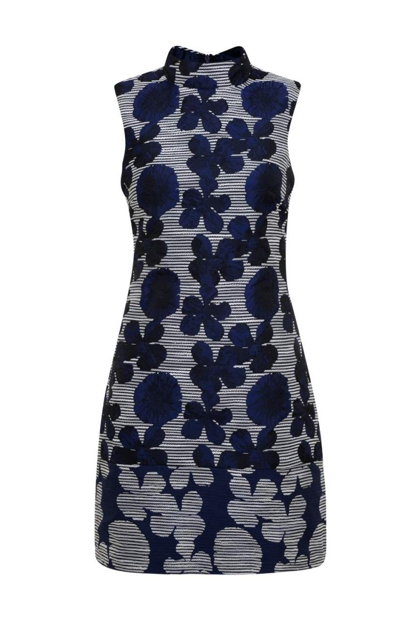 Kikodress - Embroidered Mini Bodycon Dress