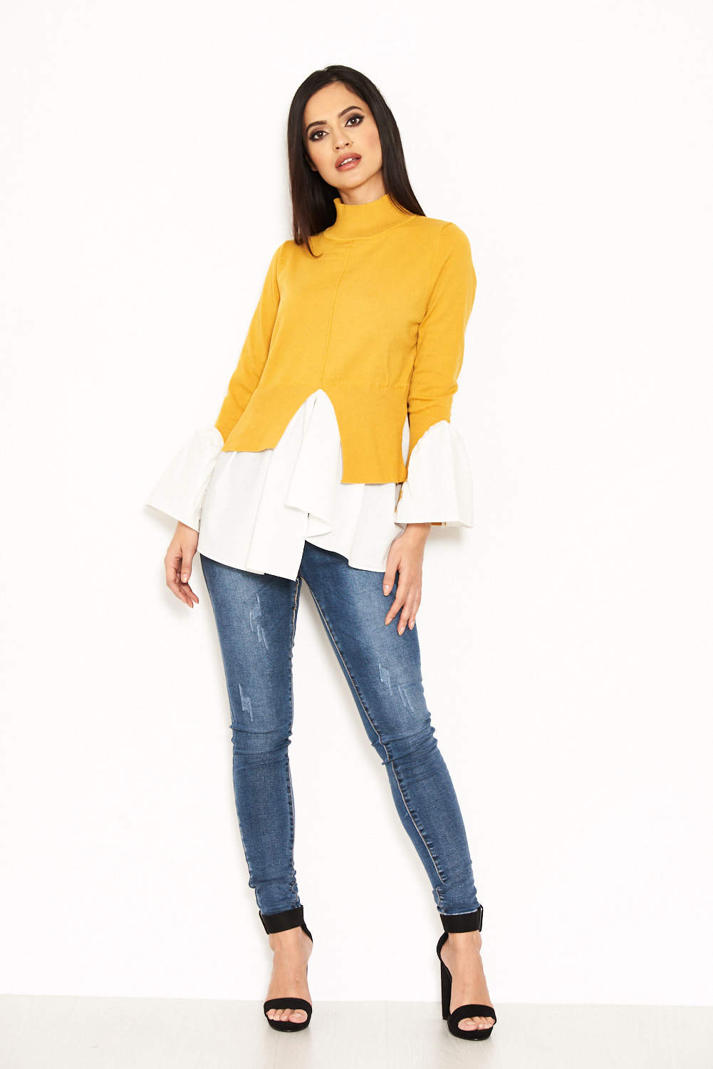 Kikodress - Mustard Polo Neck Shirt Jumper