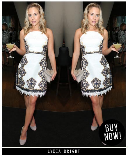 Kikodress - Cream Baroque Printed Dress