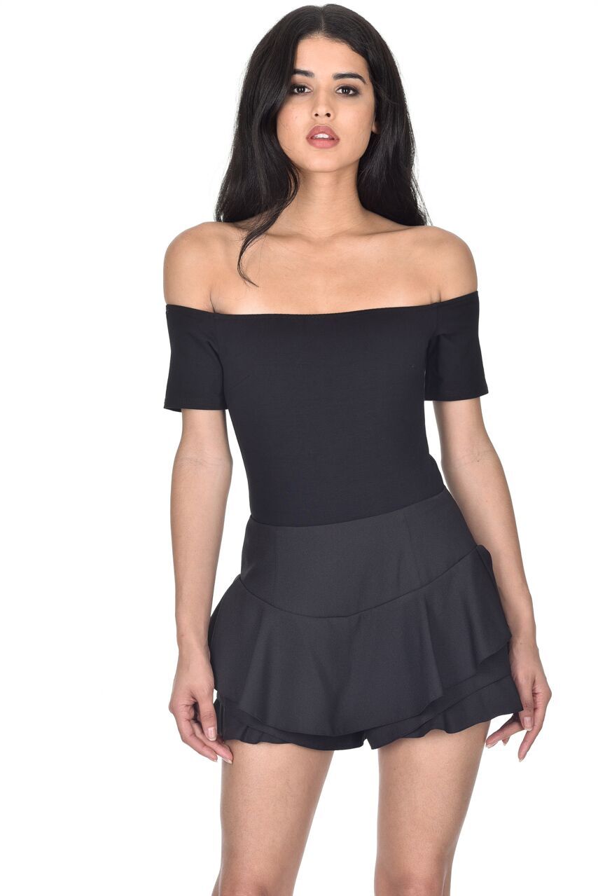 Kikodress - Black Frill Skort Shorts