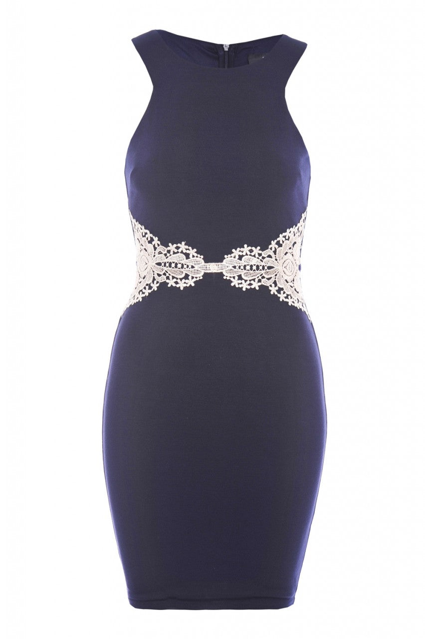 Kikodress - Lace detailed Mini Bodycon Dress