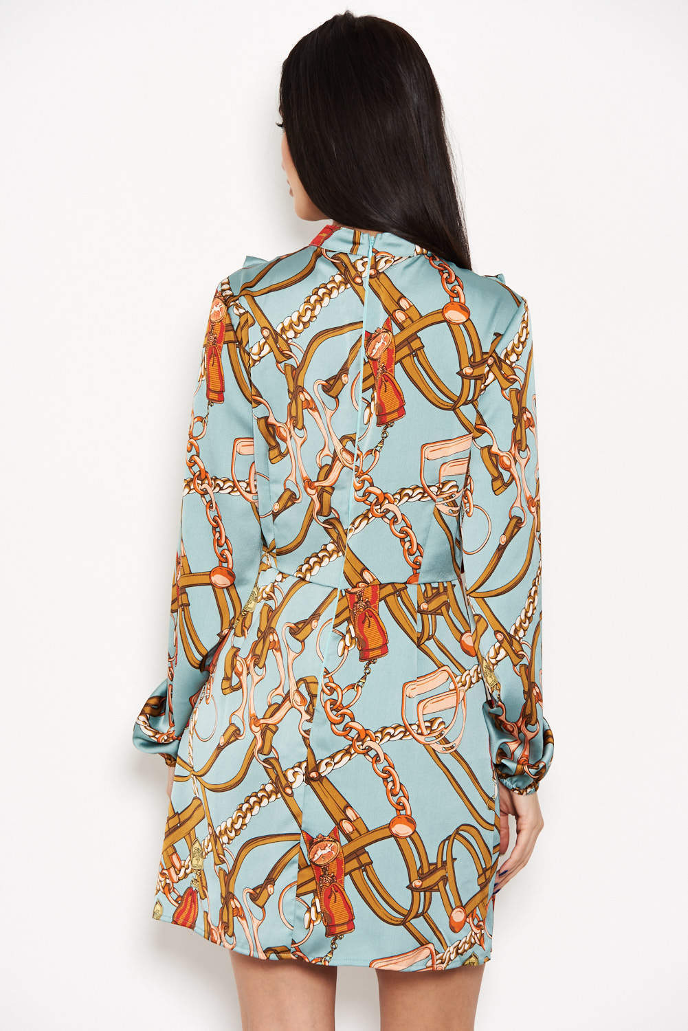 Kikodress - Duck Egg Chain Print Dress