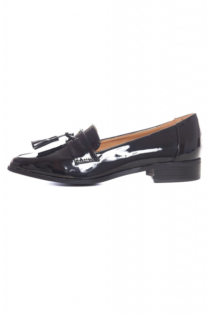 Kikodress - Black Patent Tasseled Loafers