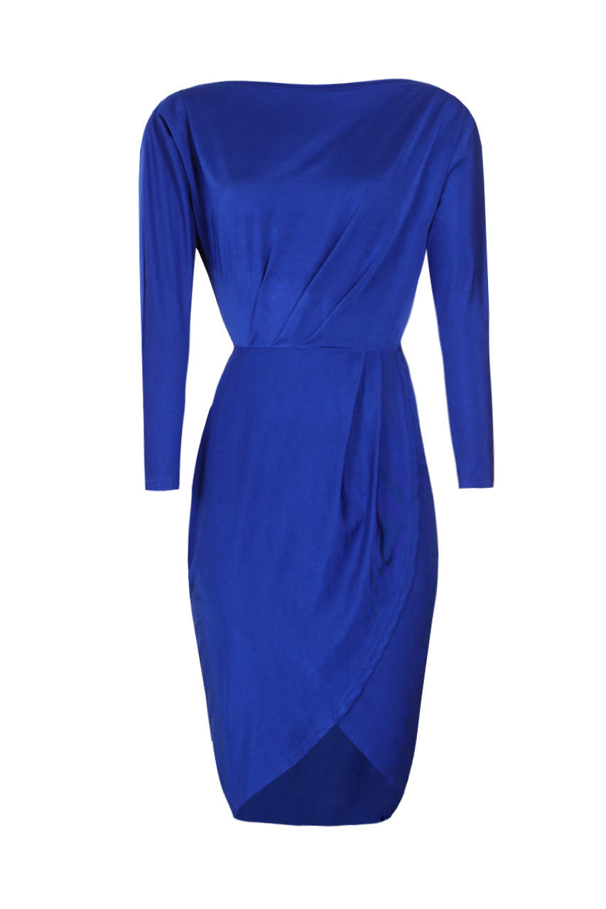 Kikodress - Blue Wrap Midi Dress