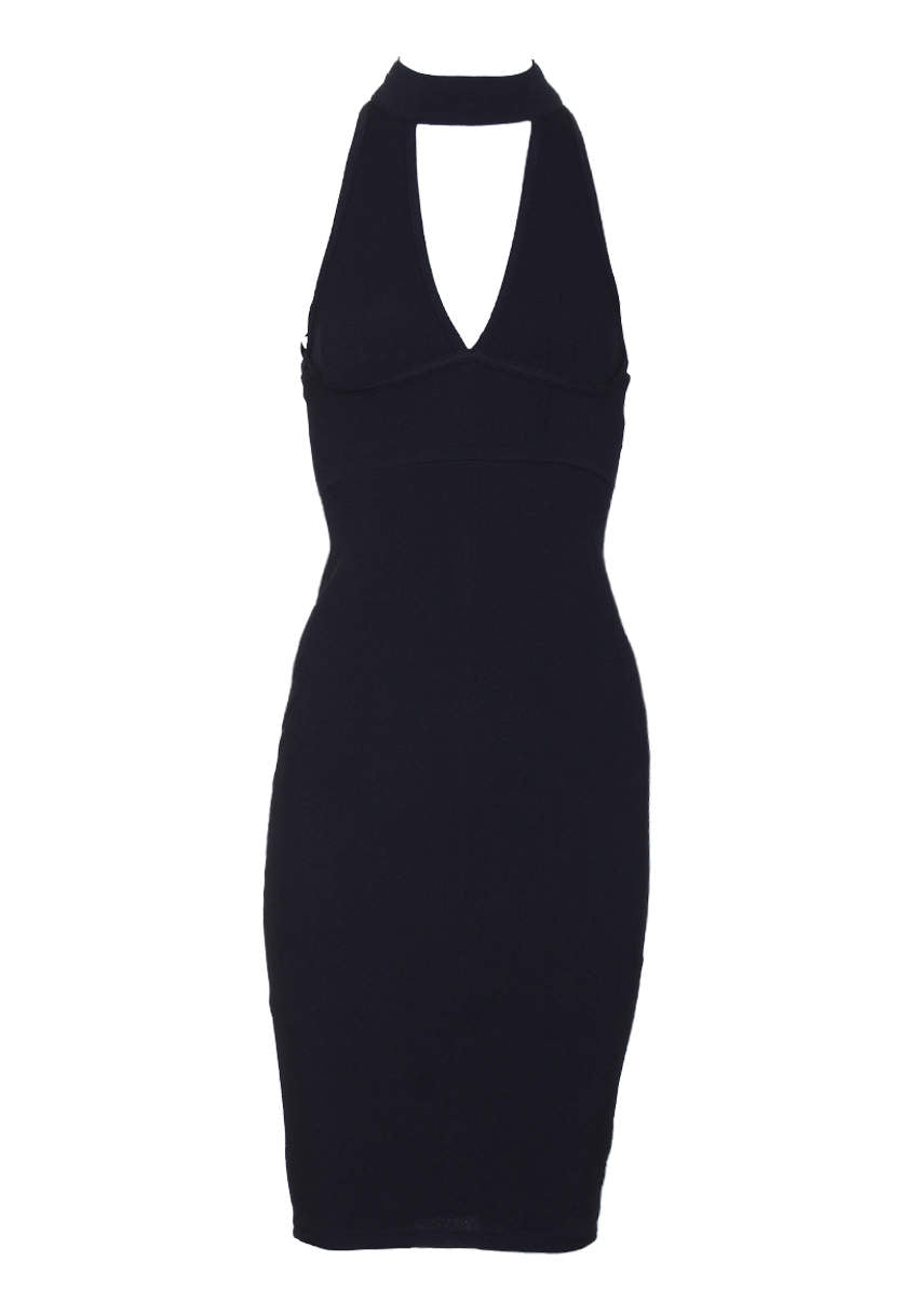 Kikodress - Black Choker Cut Out Dress