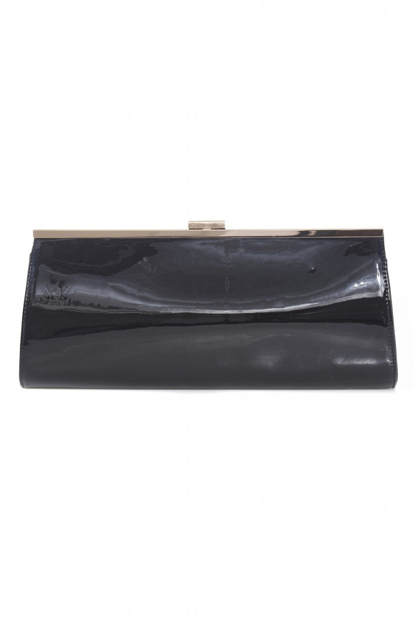 Kikodress - Large Patent Clasp Clutch