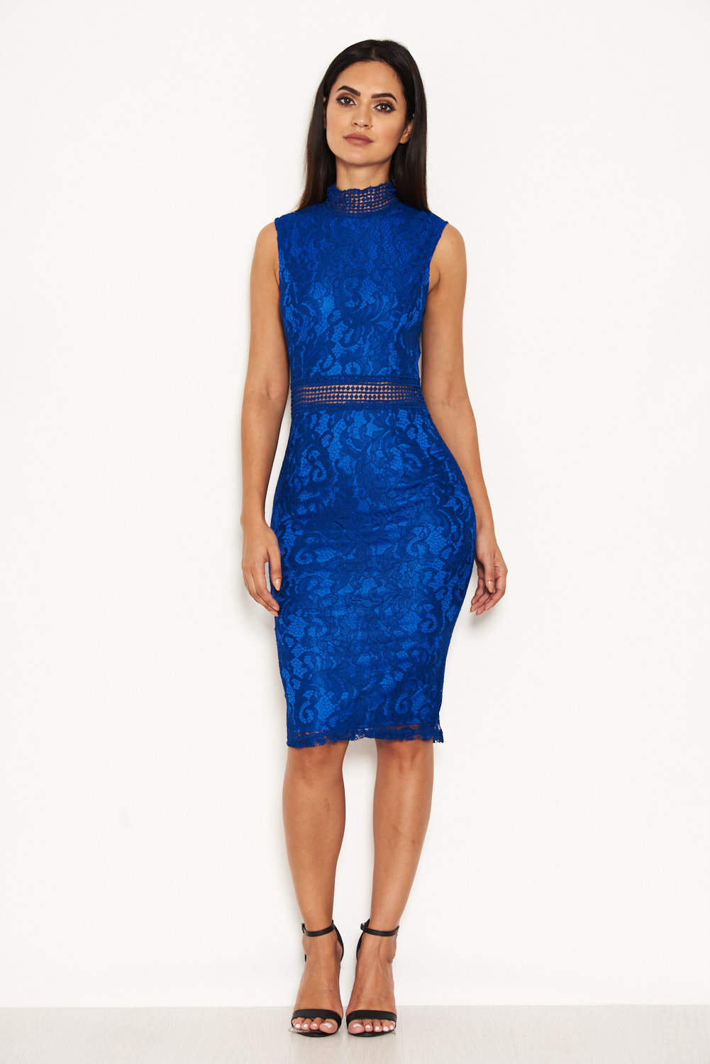 Kikodress - Blue Lace Midi Dress