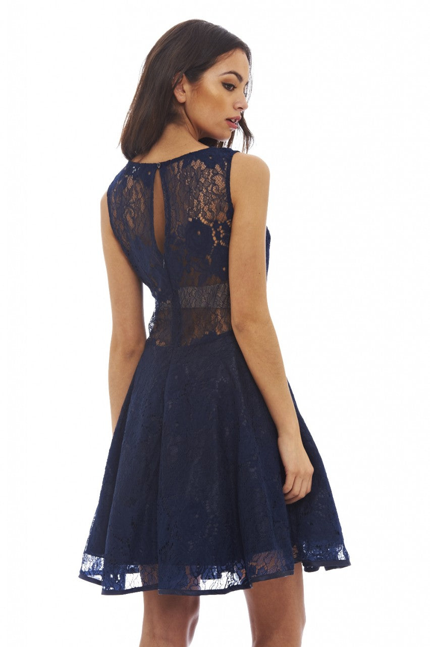 Kikodress - All-Over  Lace Skater Dress
