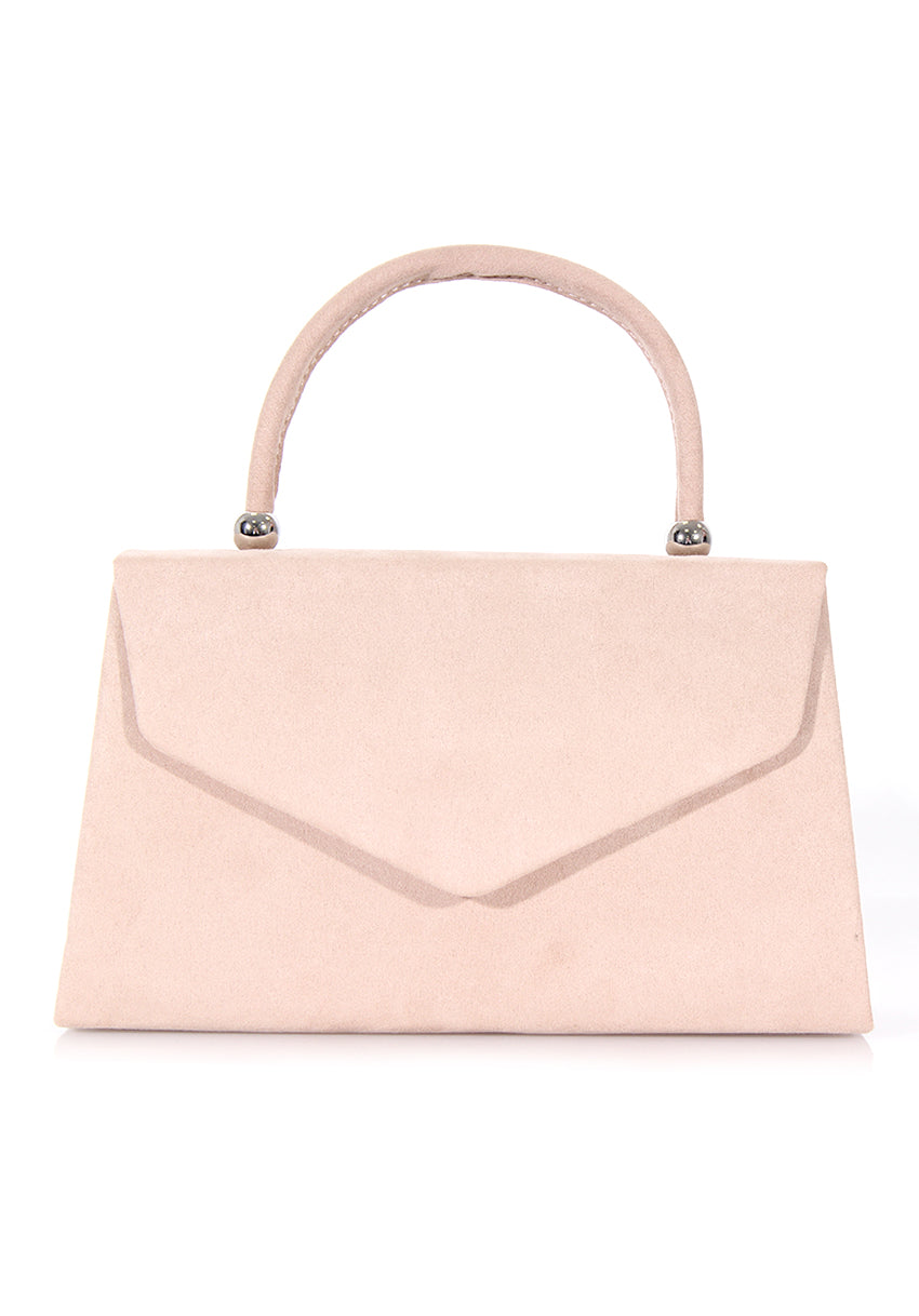 Kikodress - Nude Box Bag with Structured Strap