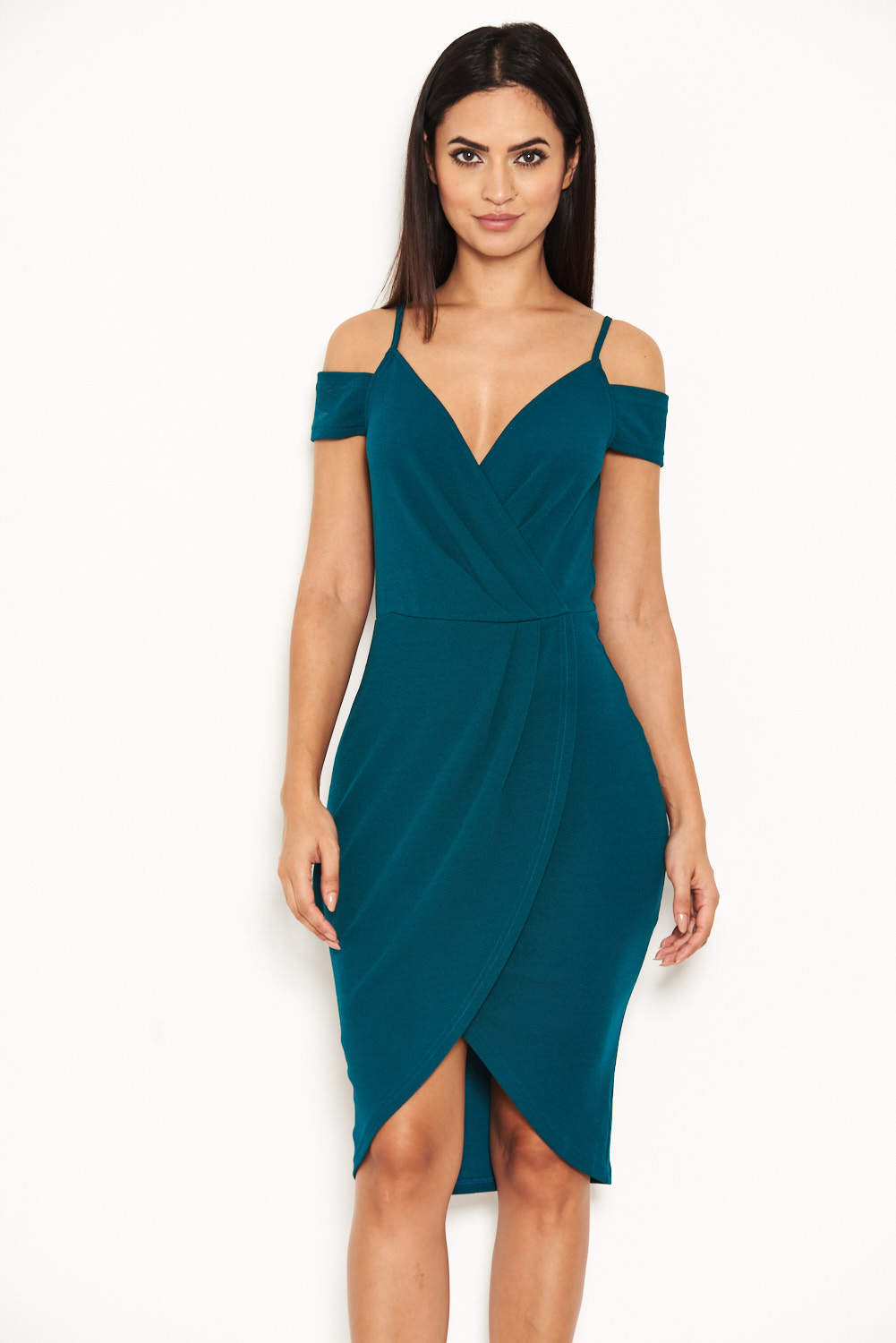 Kikodress - Teal Wrap Around Dress