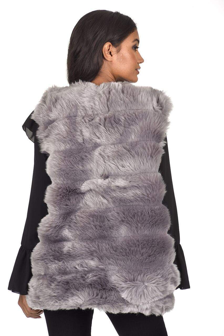 Kikodress - Grey Faux Fur Gilet