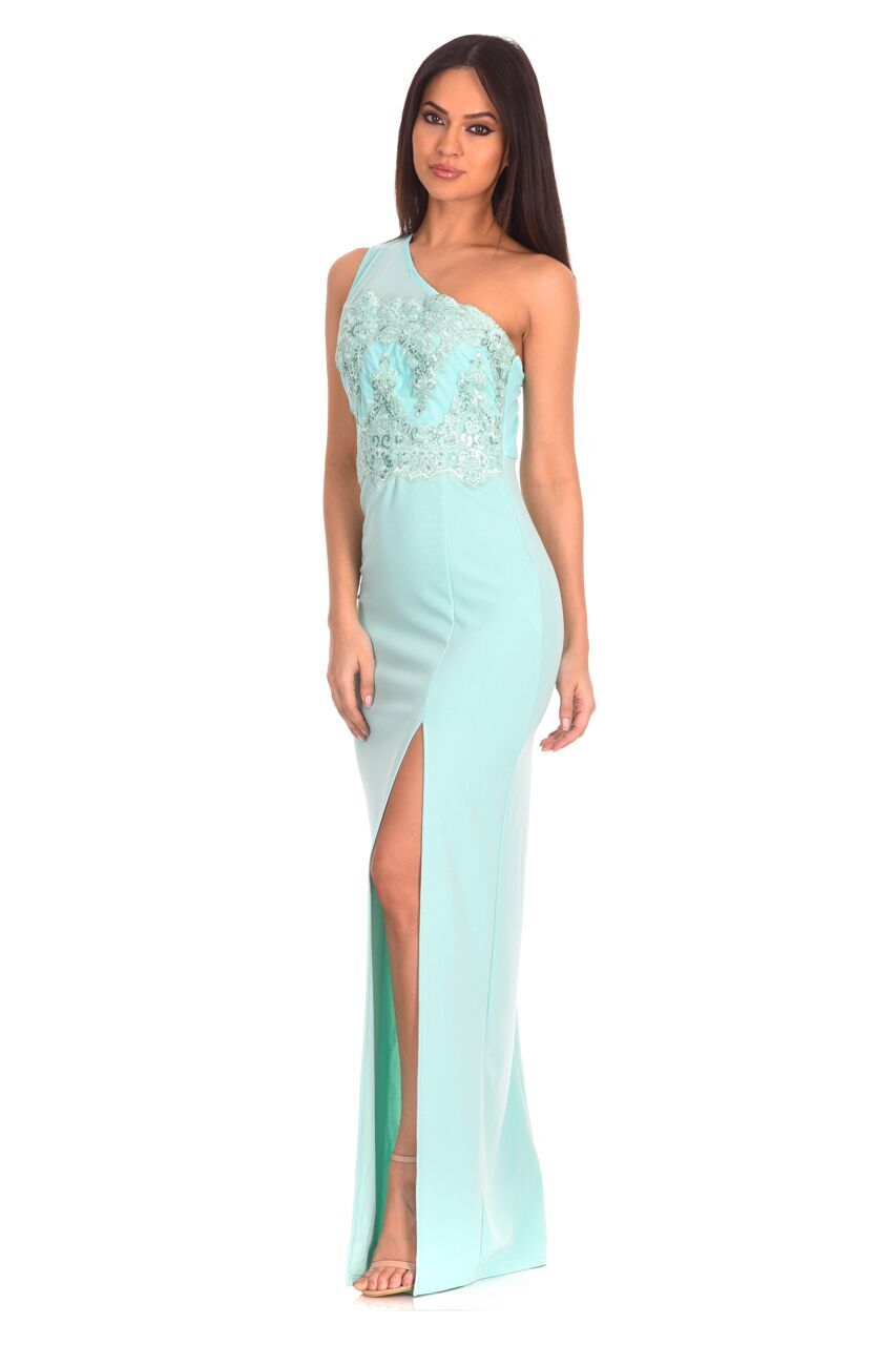 Kikodress - Mint Asymmetric Maxi Dress