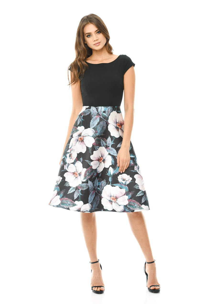 Kikodress - 2 in 1 Skater Skirt Midi Dress