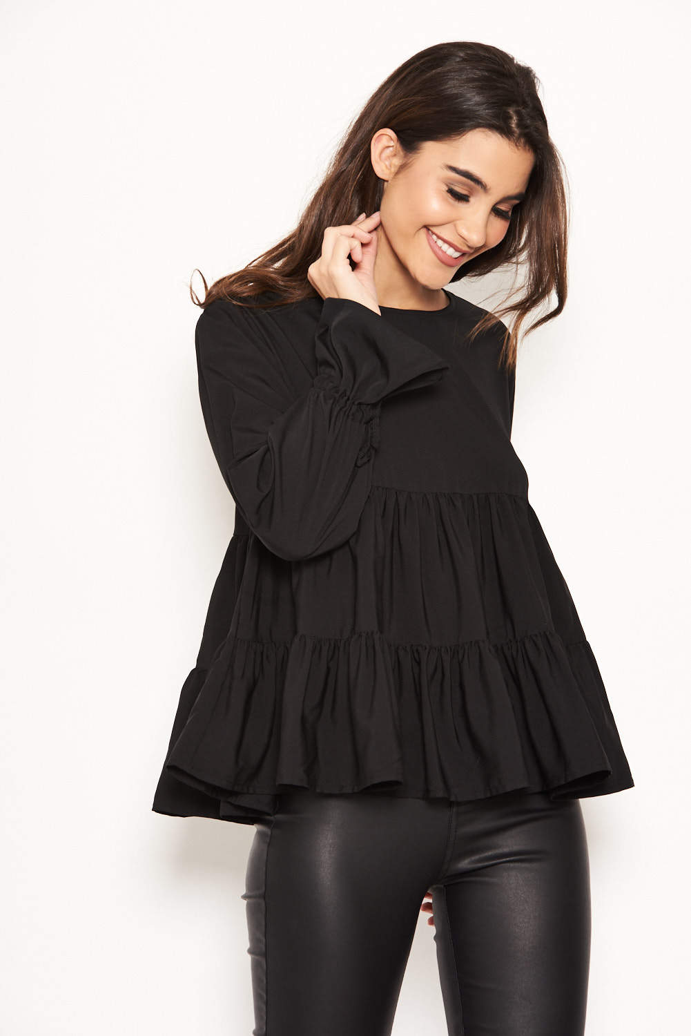 Kikodress - Black Tiered Top