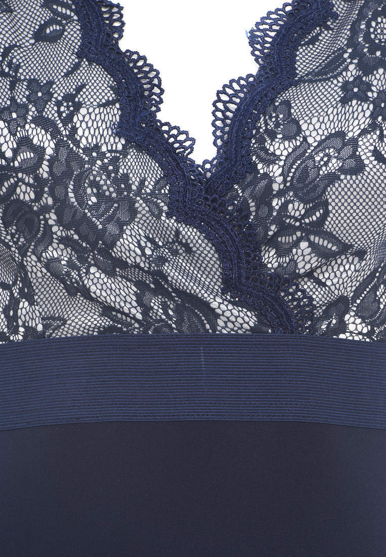 Kikodress - Lace Wrap Contrast Bodycon Dress