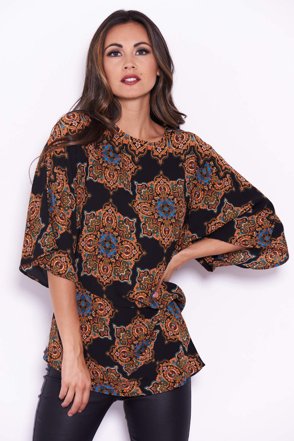 Kikodress - Black Paisley Top