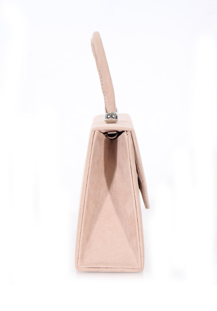Kikodress - Nude Box Bag with Structured Strap