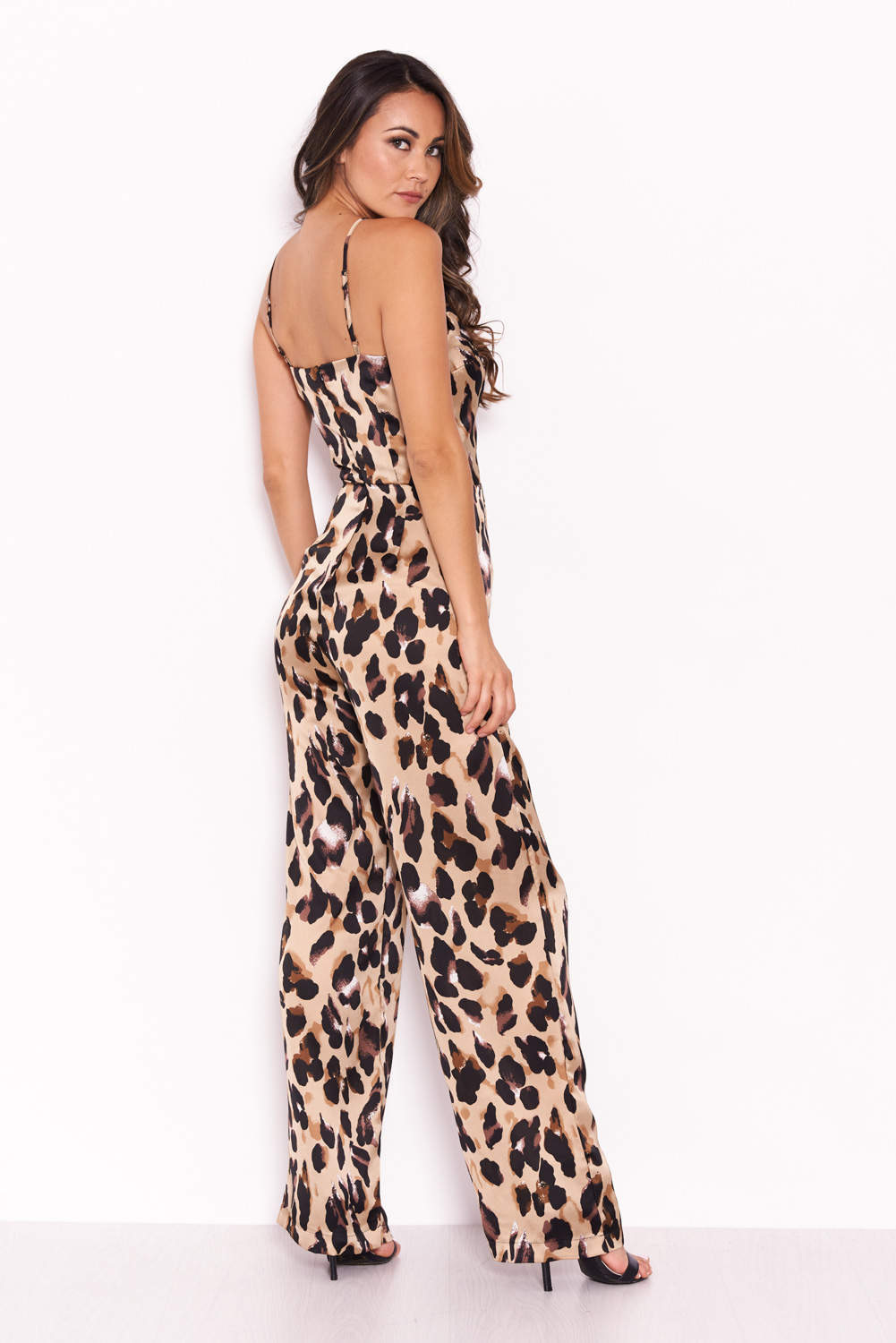 Kikodress - Leopard Print Jumpsuit With Slinky Straps