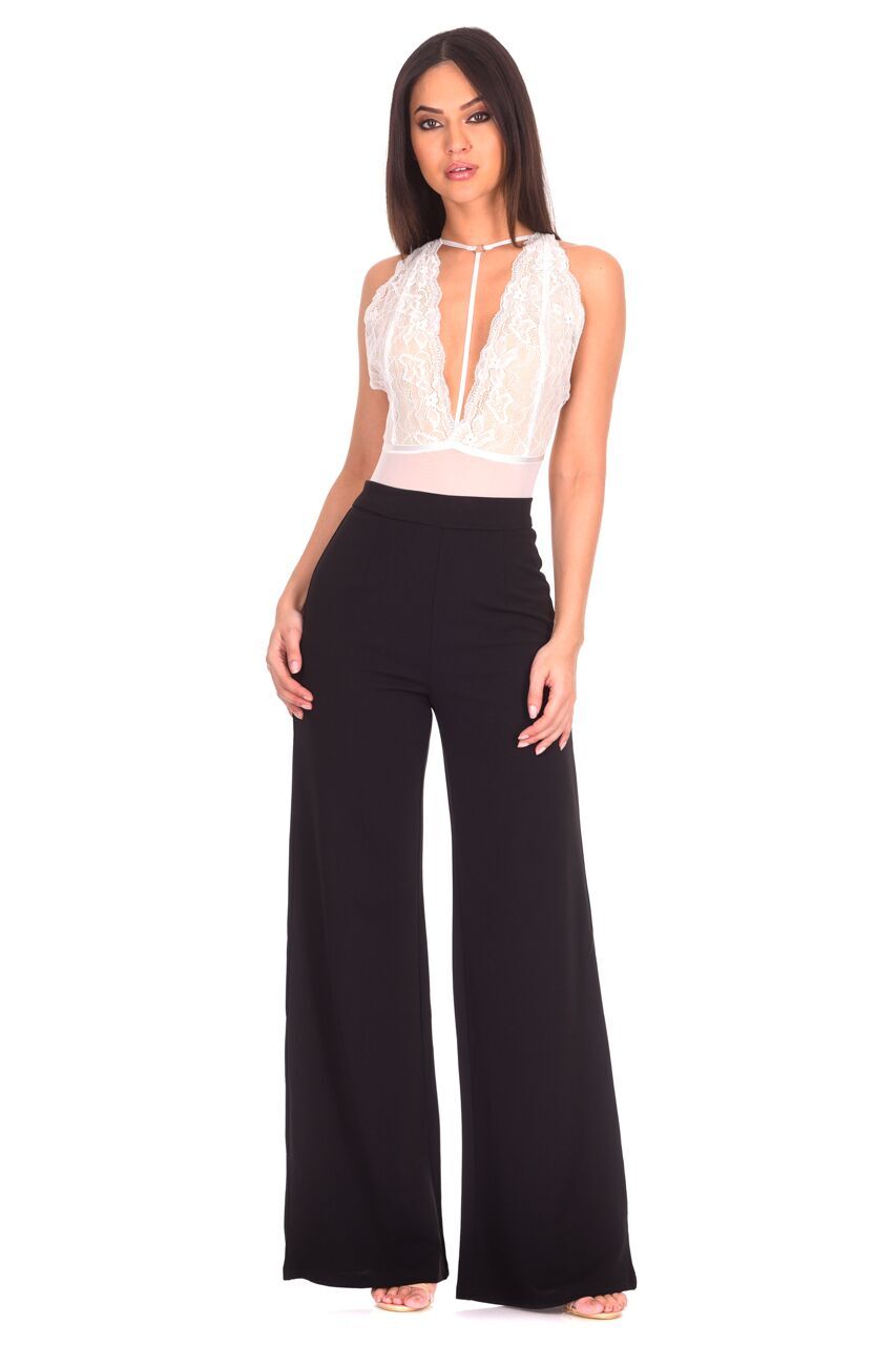 Kikodress - White Lace Bodysuit