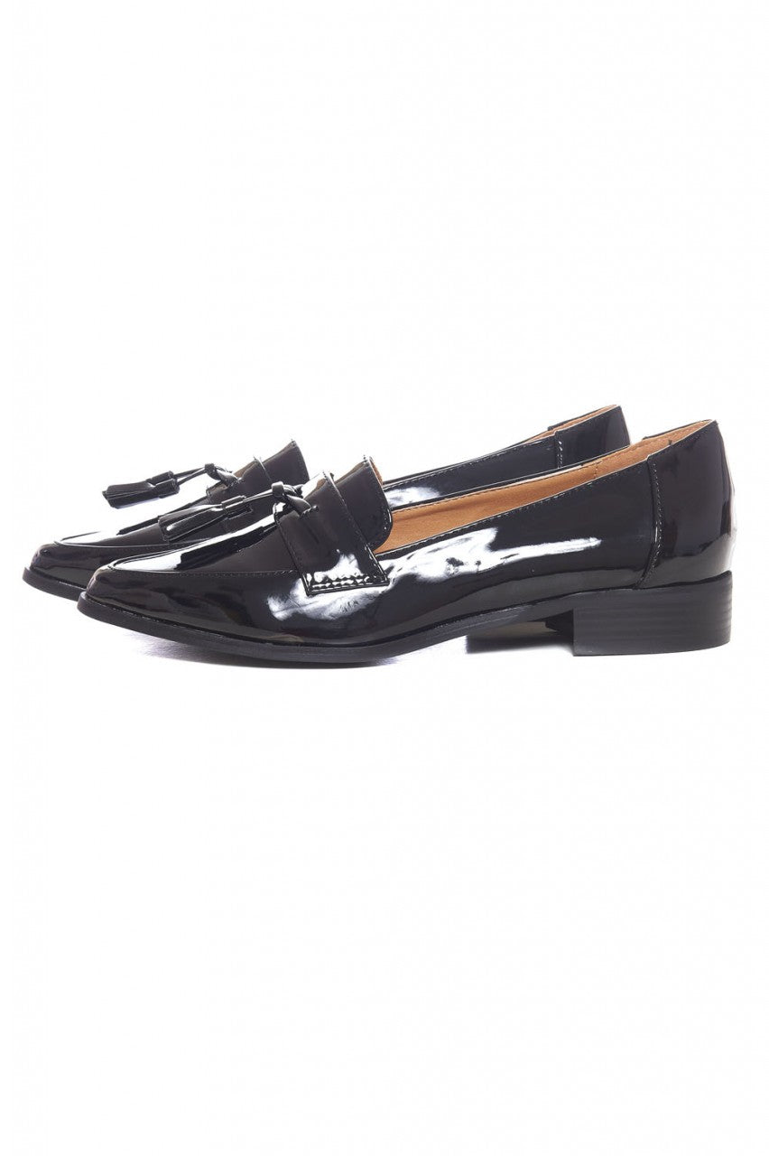 Kikodress - Black Patent Tasseled Loafers
