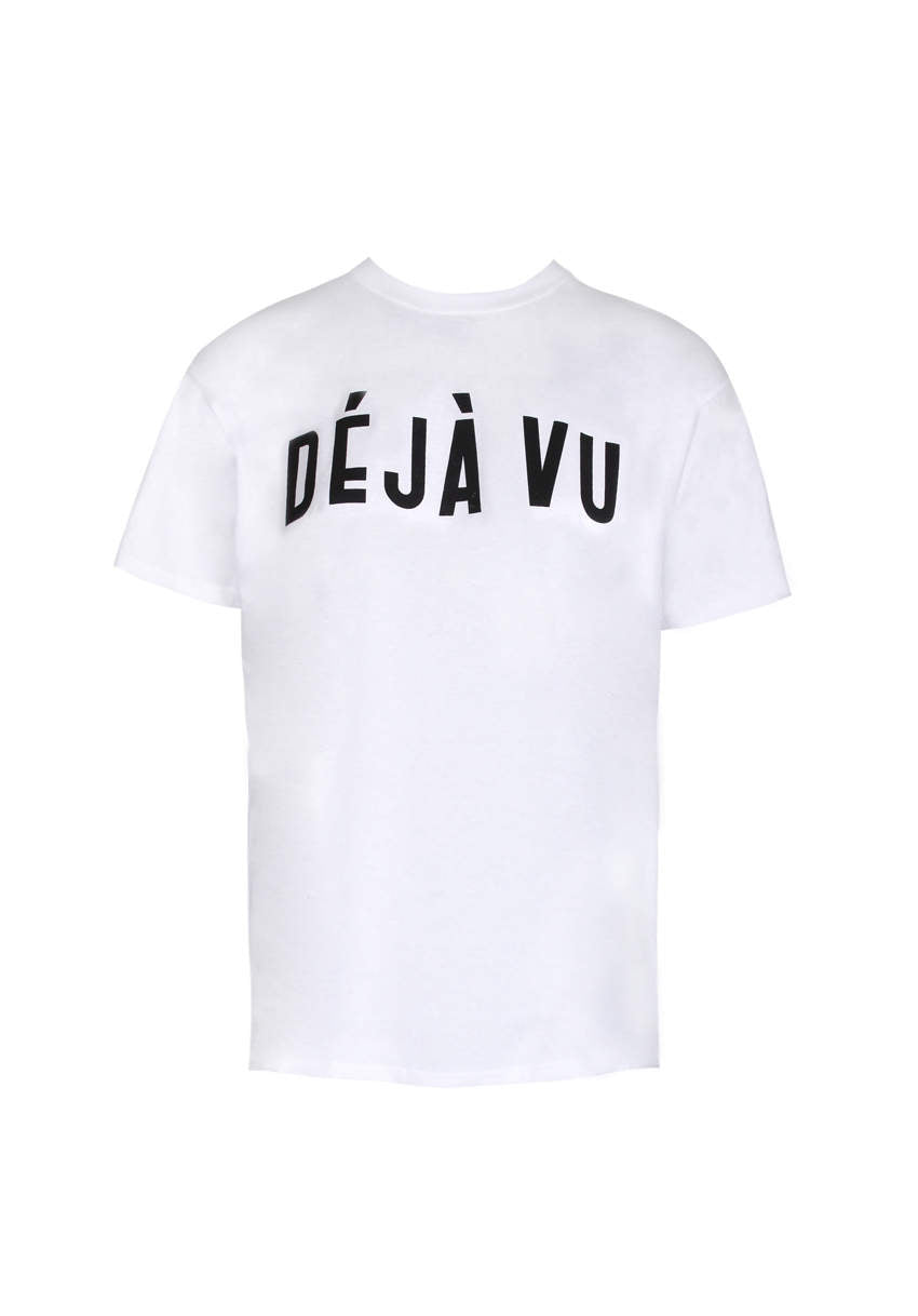 Kikodress - White Deja Vu Slogan T-Shirt