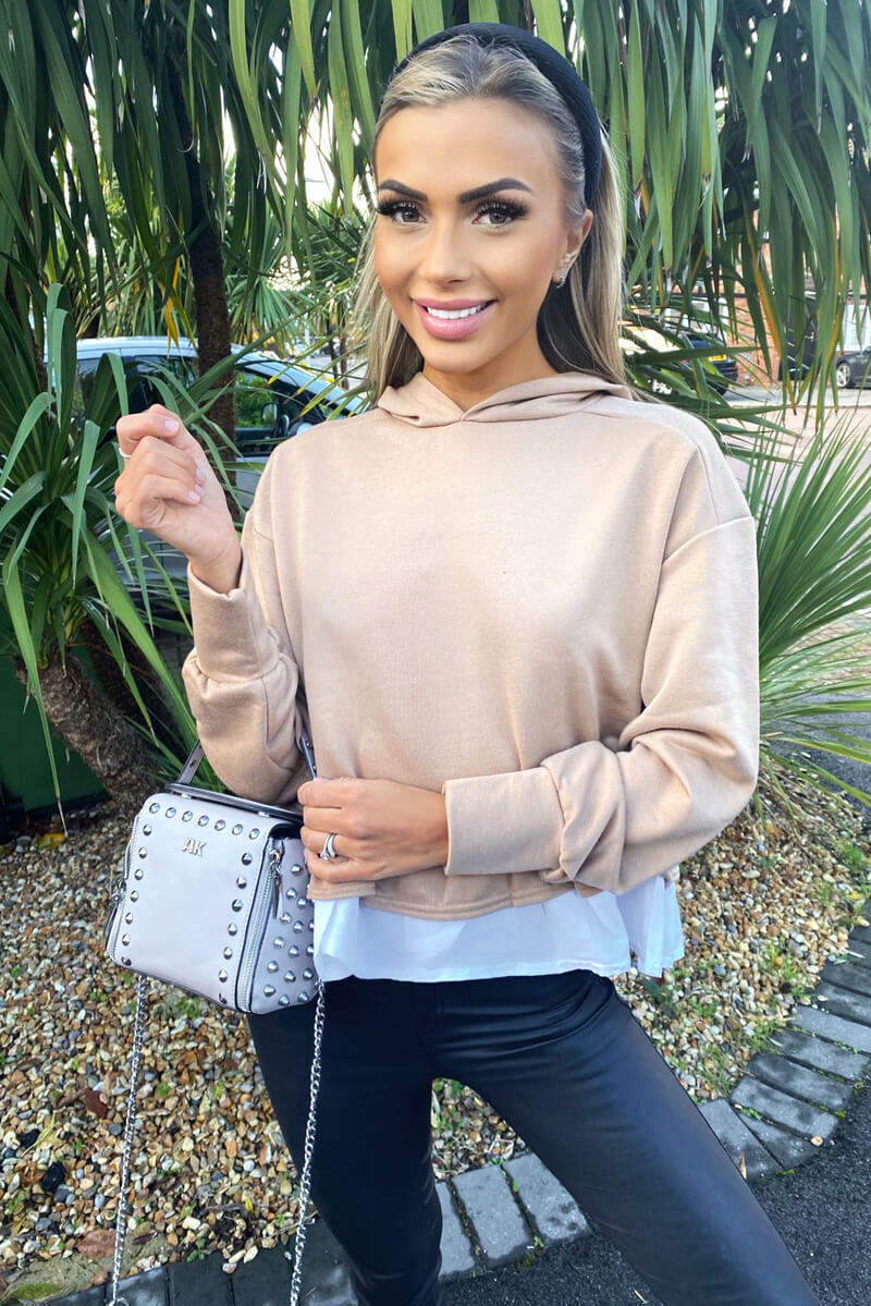 Kikodress - Stone Peplum Hoodie