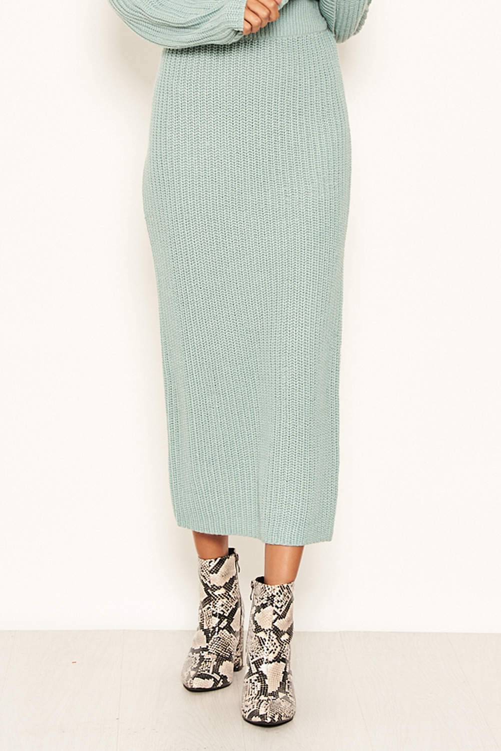 Kikodress - Duck Egg Knit Skirt