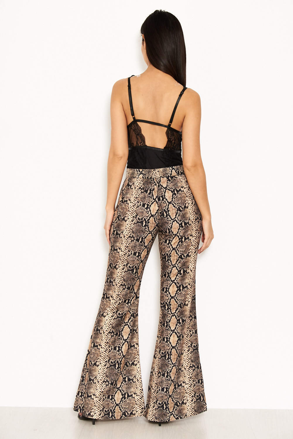 Kikodress - Snake Print Flared Trousers