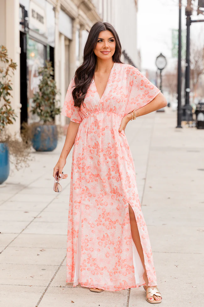 Take You Out Orange Maxi Dress