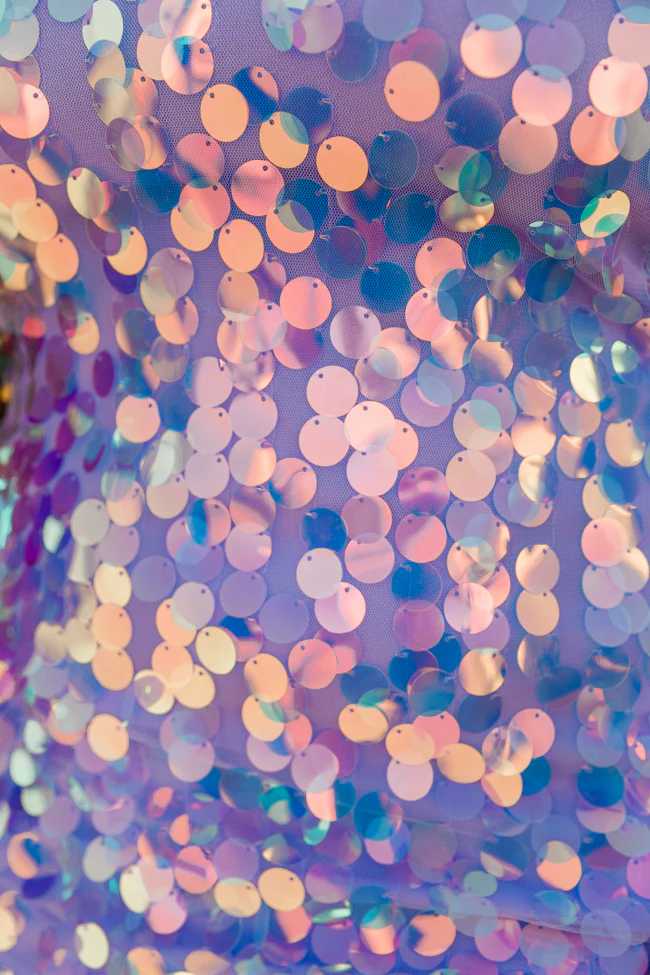 Rock On Purple Large Sequin Mini Dress