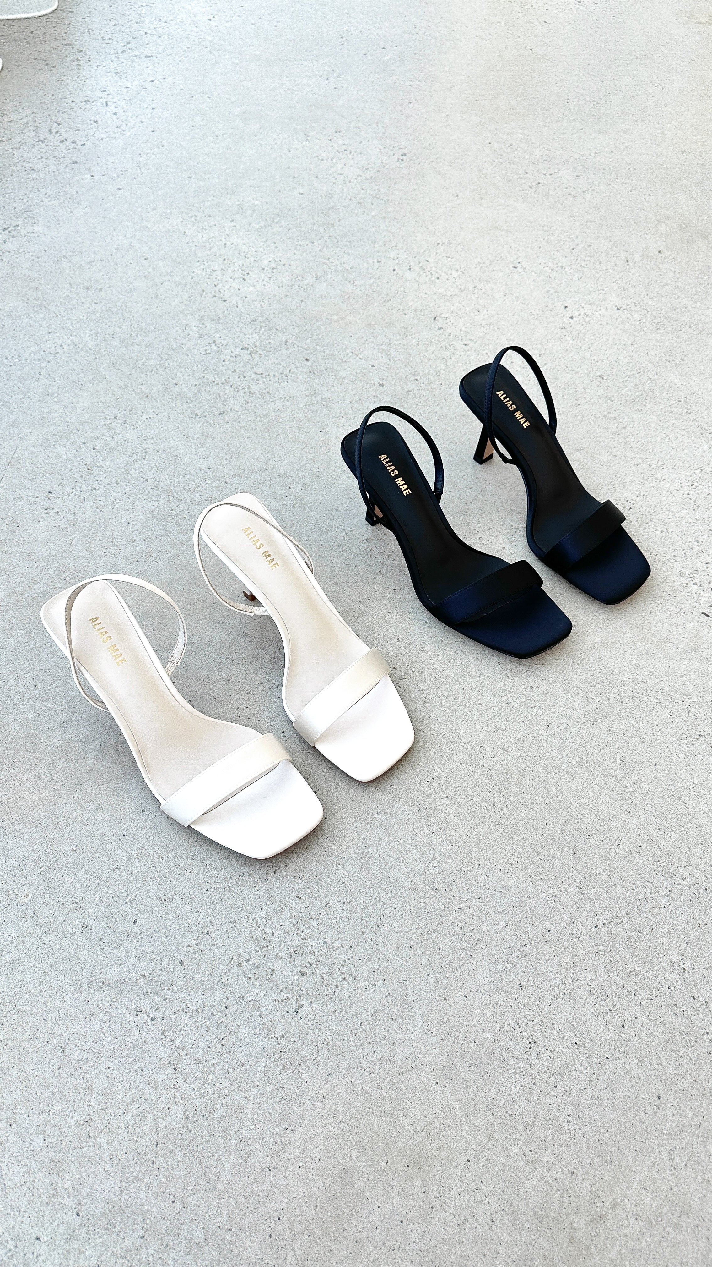 Emerson Heel - Bone Satin