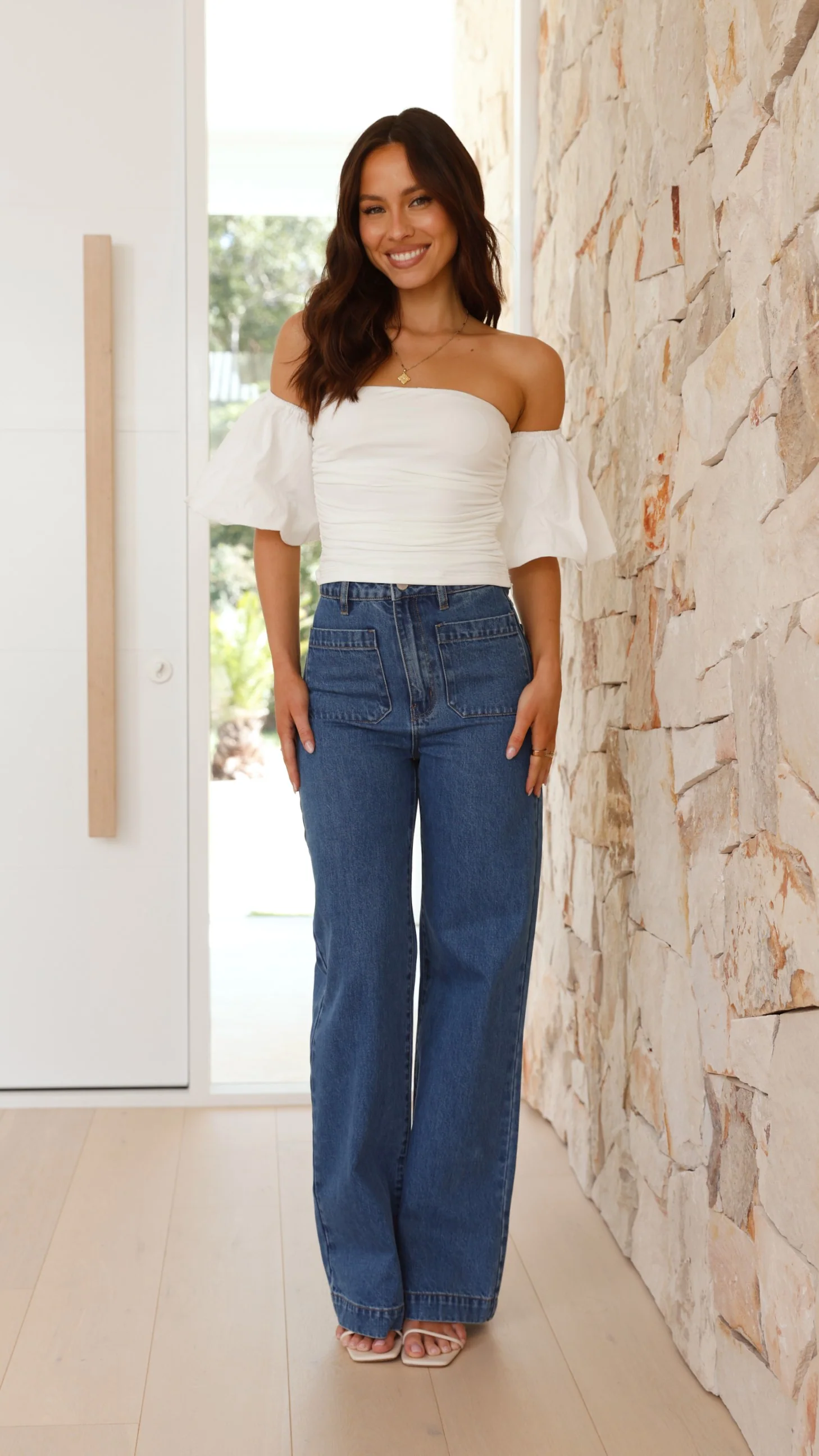 Florence Crop Top - White