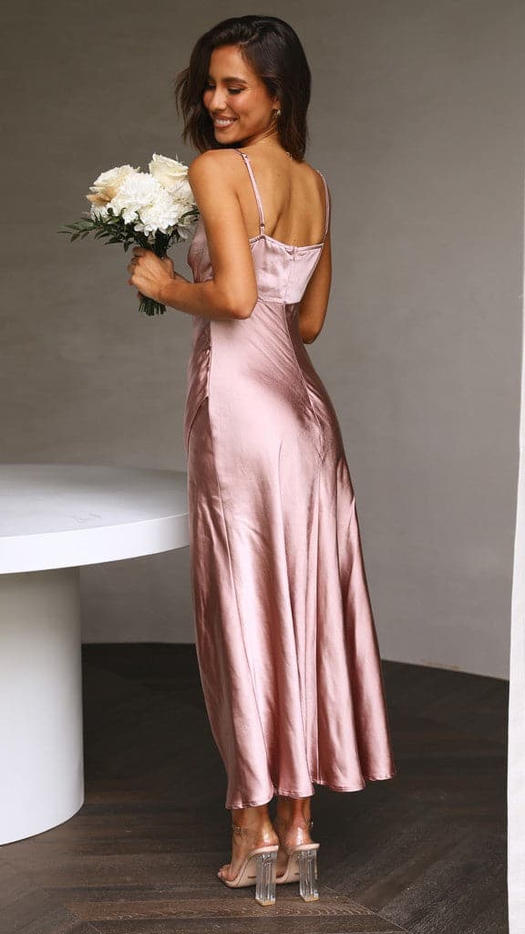 Elsa Midi Dress - Dusty Pink