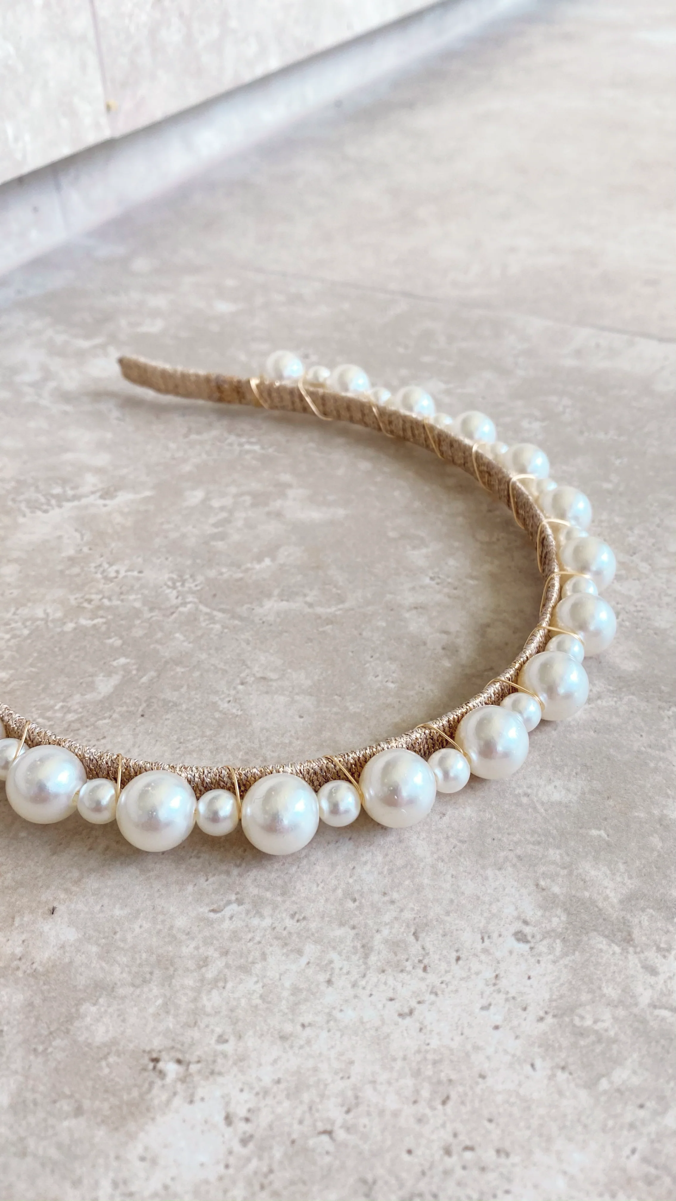 Pearla Headpiece - Pearl & Gold