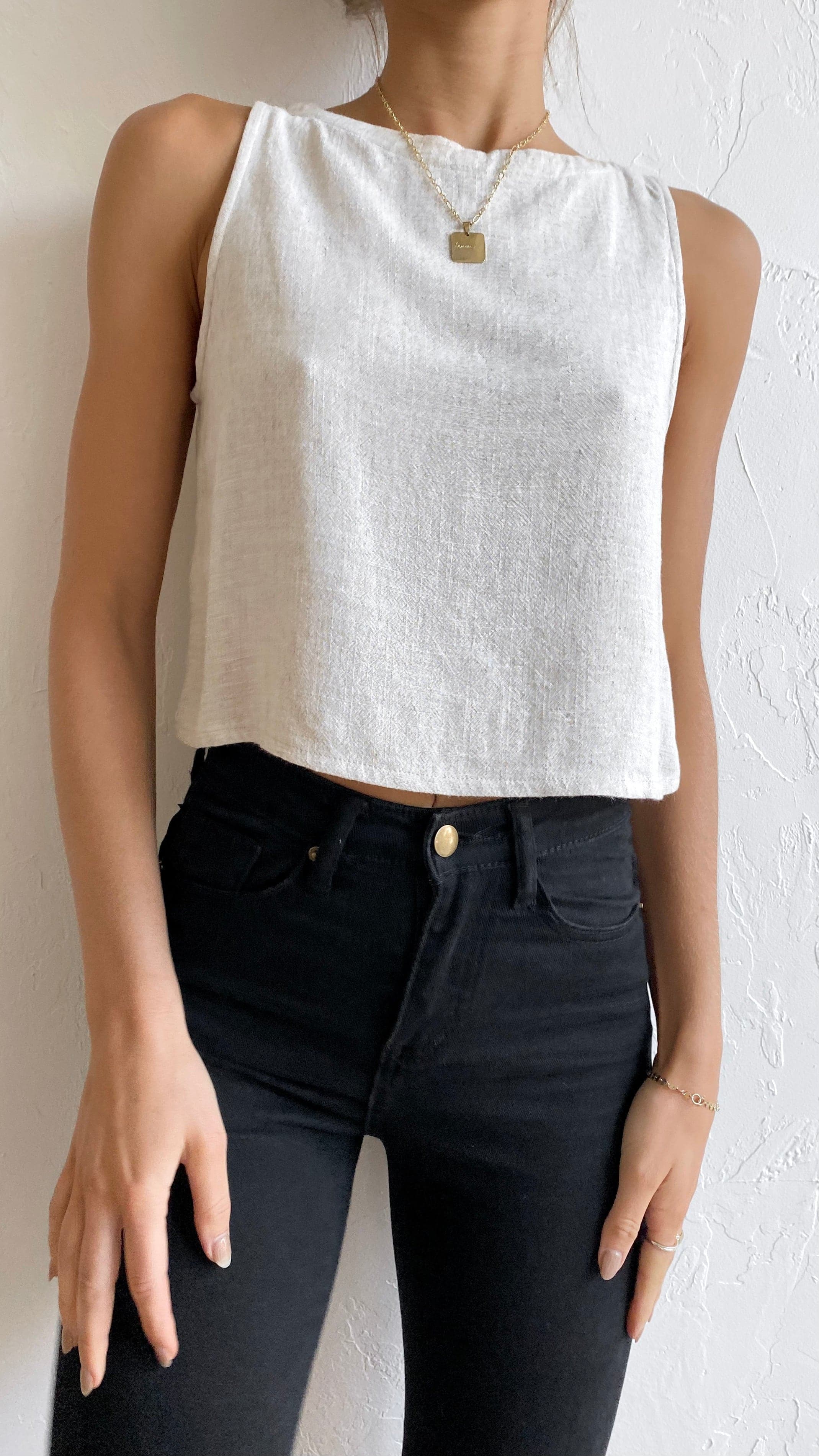 Persephone Crop Top - Natural