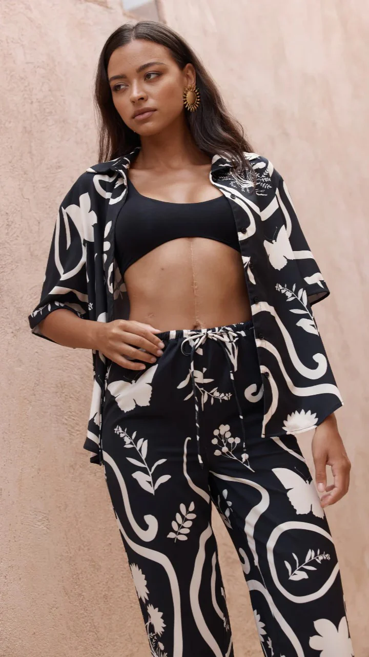 Leo Shirt - Black / Sand