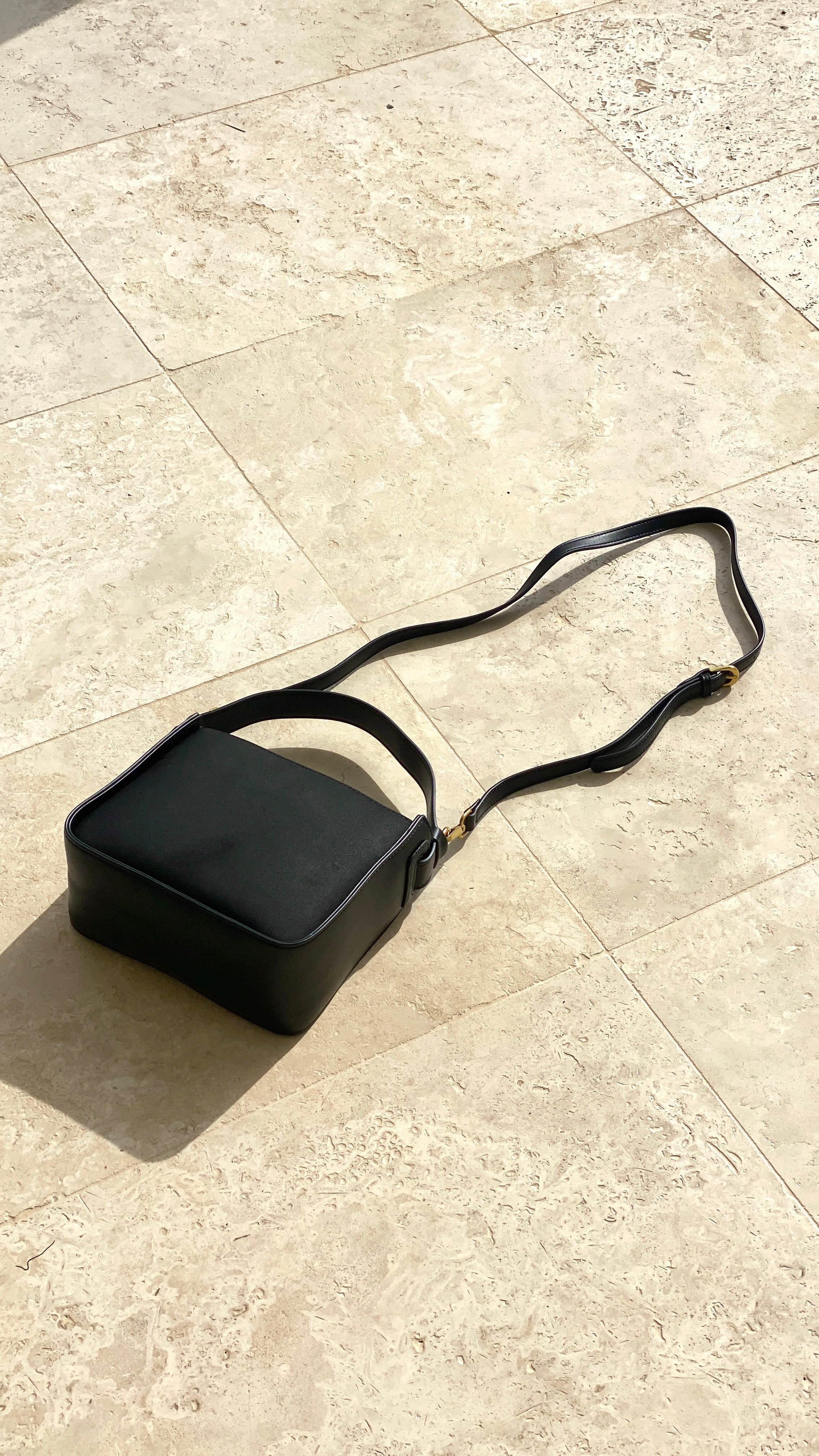 Poppi Suede Mini Handbag - Black