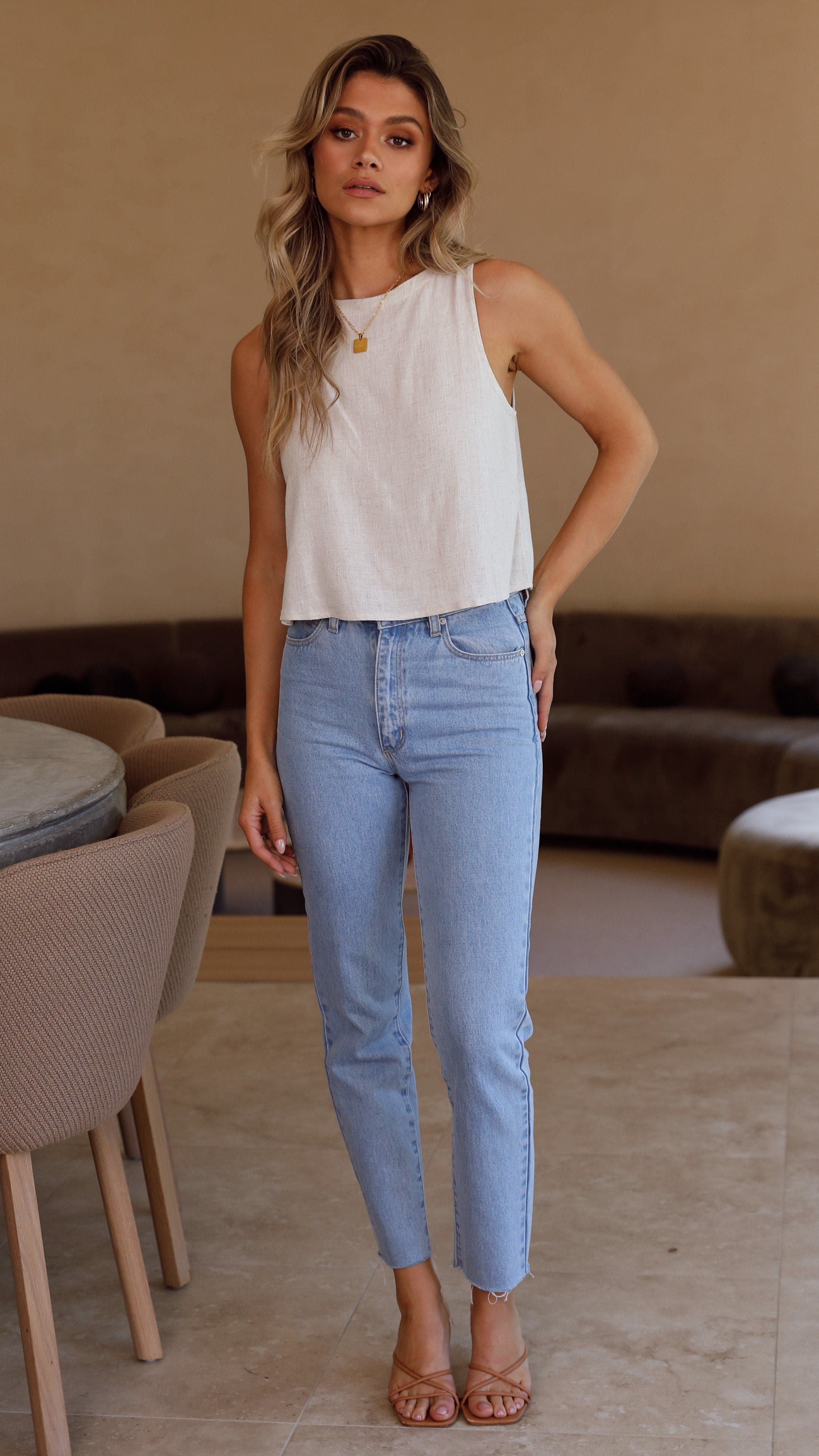 Persephone Crop Top - Natural