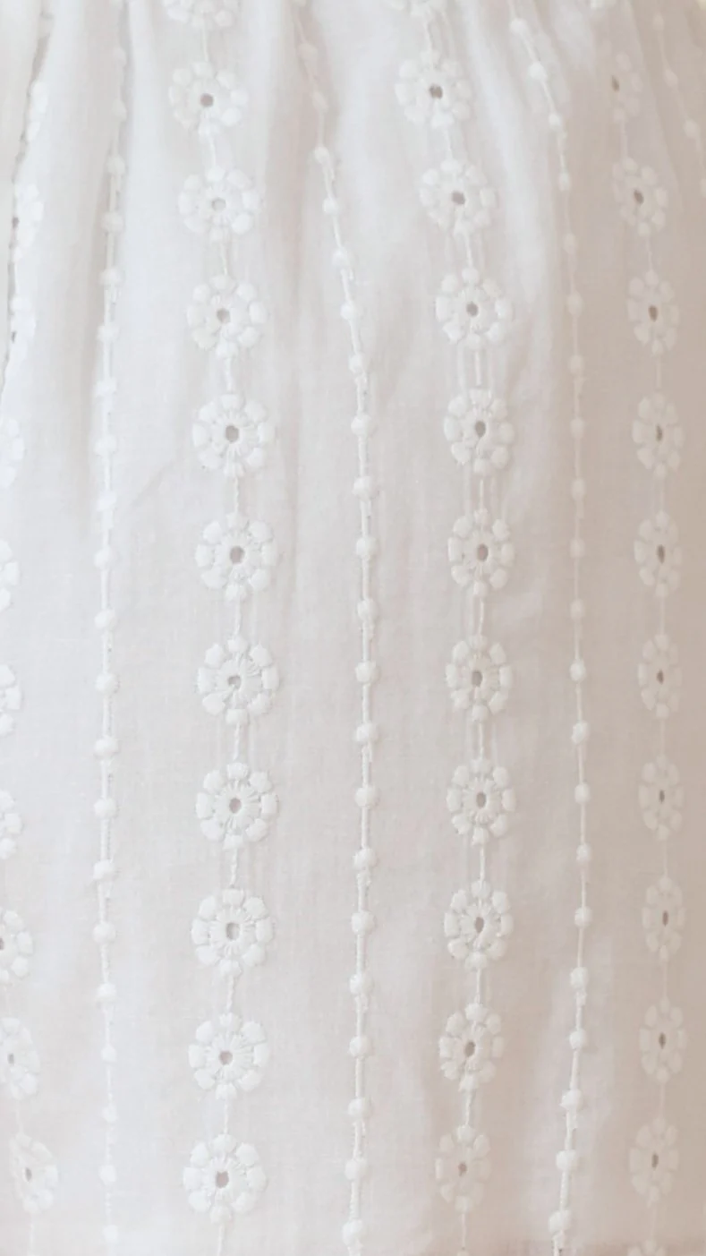 Paddy Top - White Embroidery