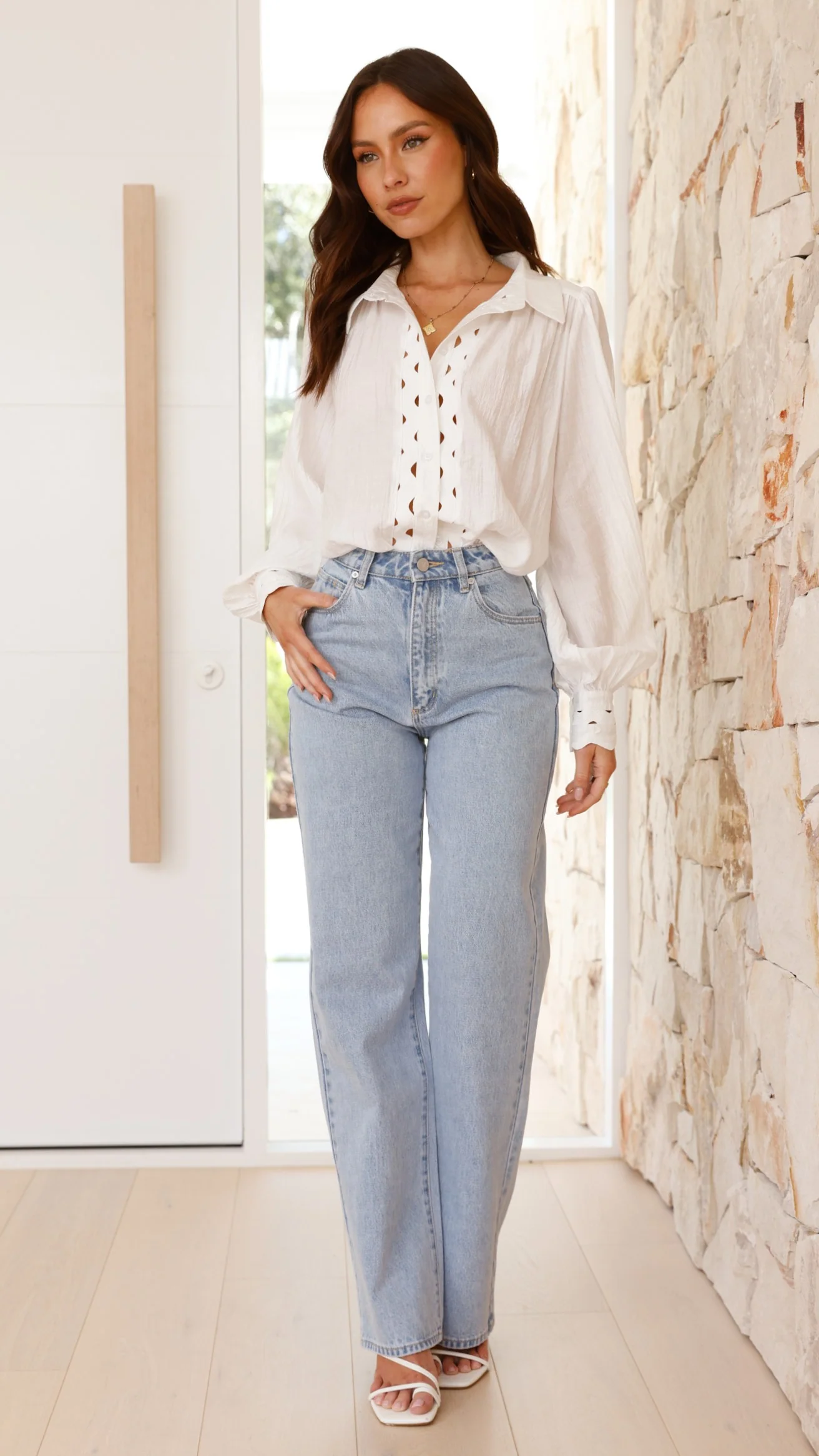 Rahma Button Up Shirt - White