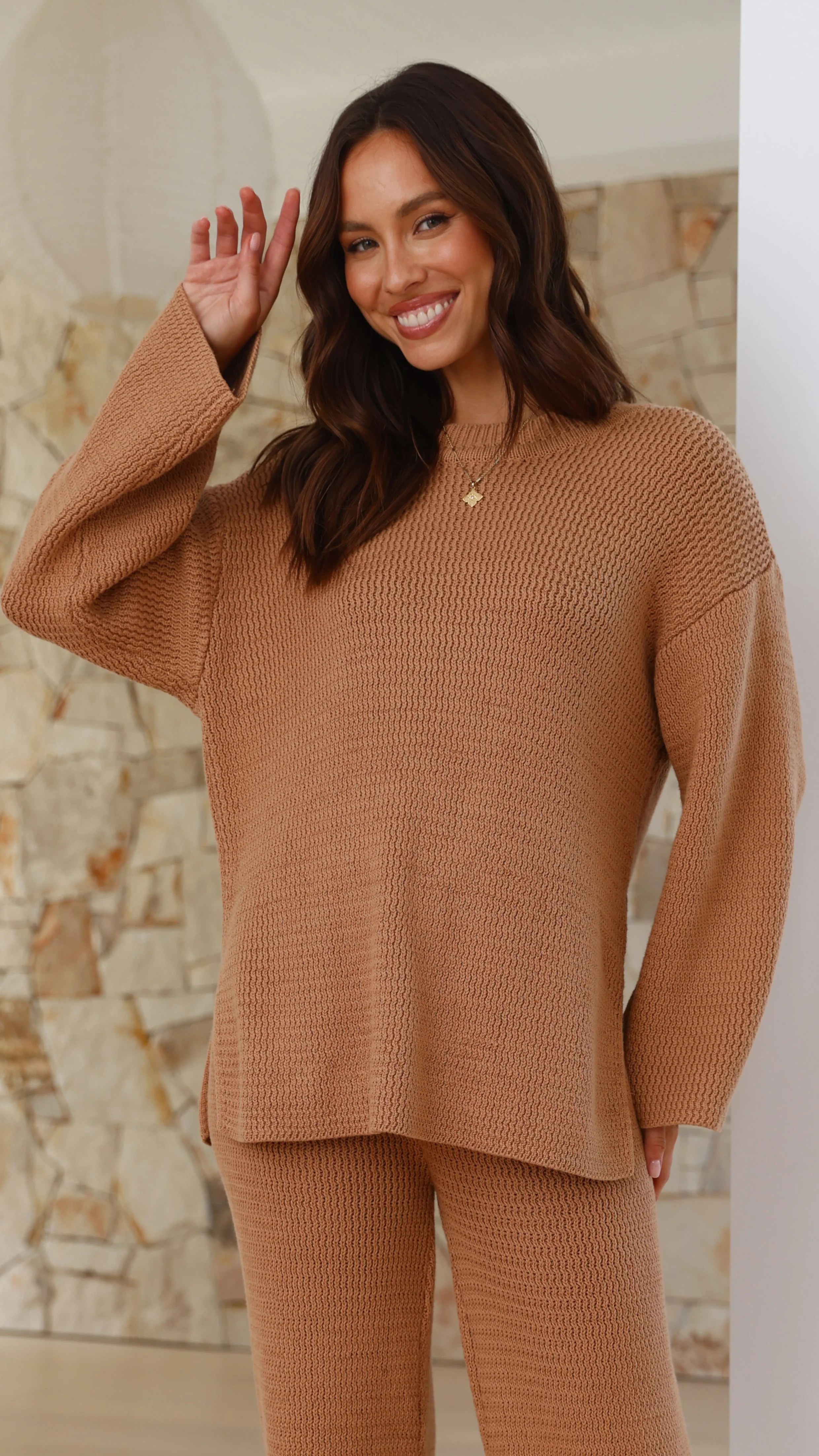 Jachai Knitted Jumper - Mocha