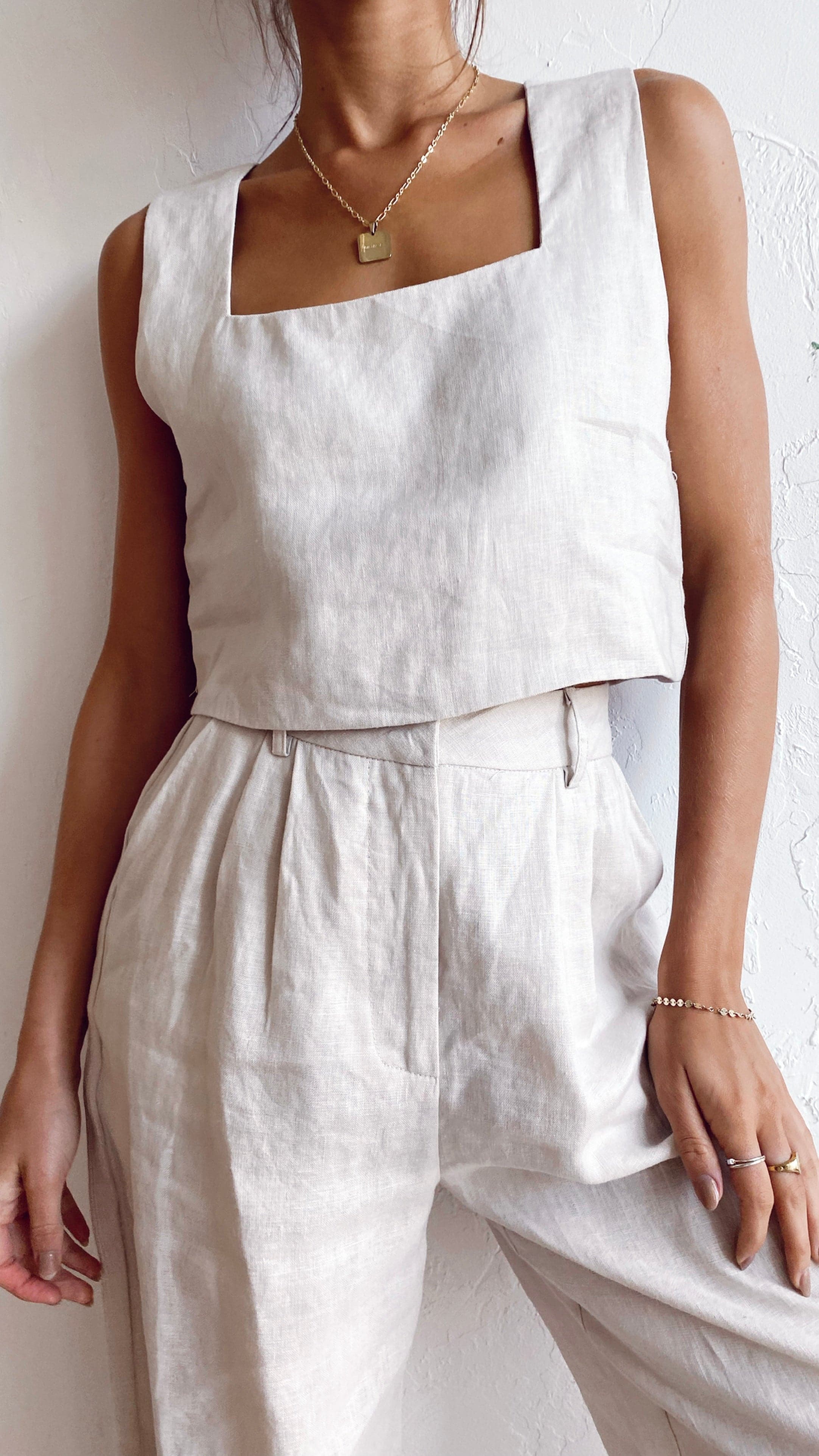 Tillie Crop Top - Oatmeal