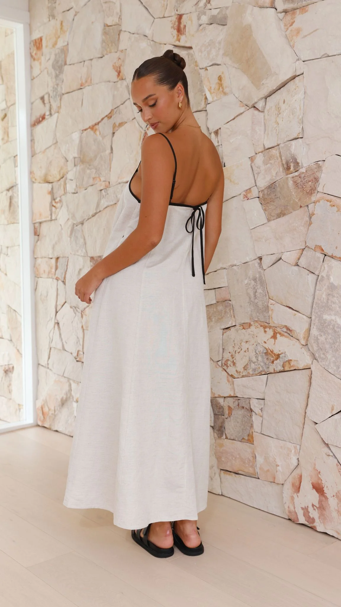 Sail Away Contrast Dress - Beige