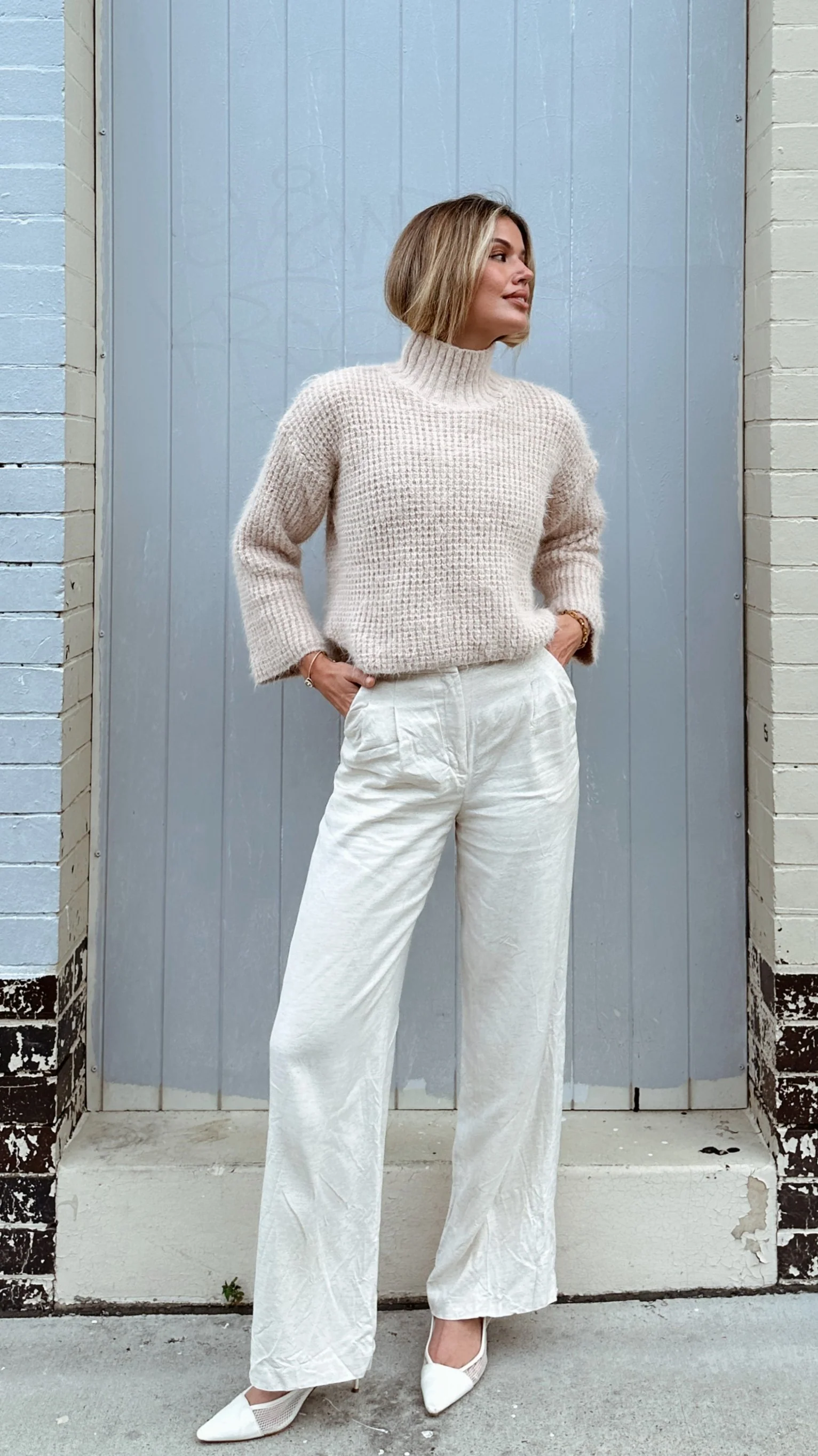 Haidar Knitted Top - Beige