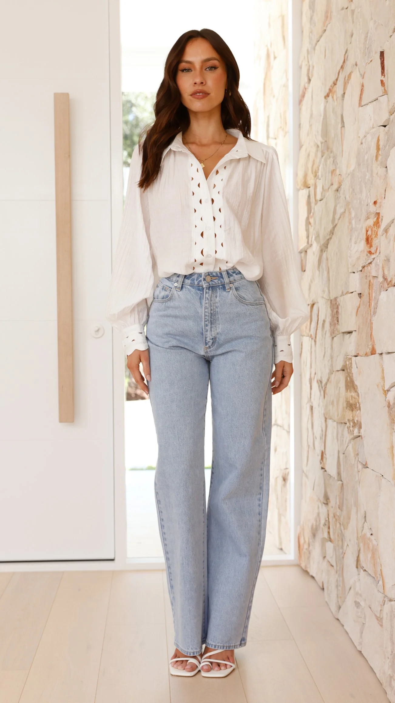 Rahma Button Up Shirt - White