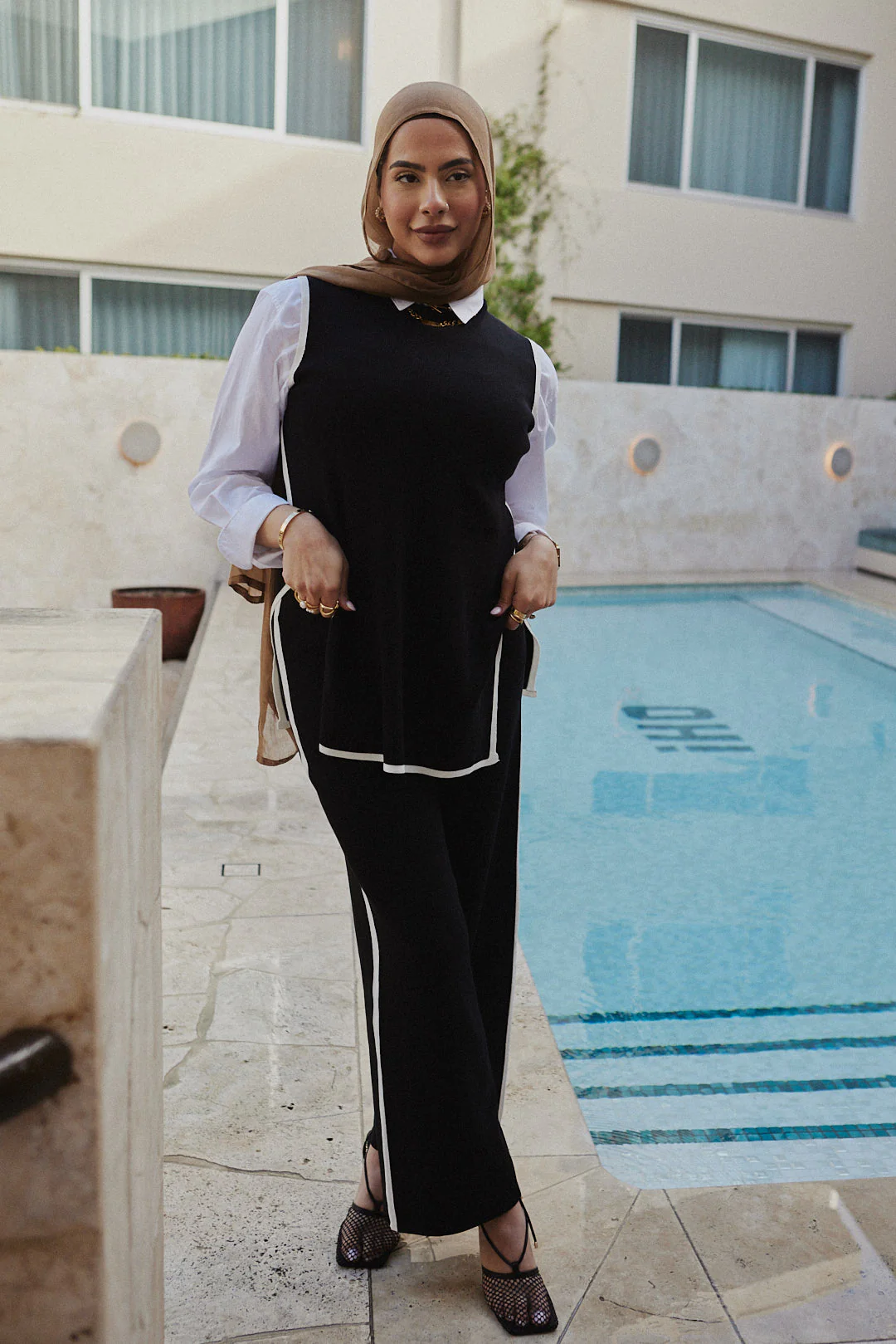 Newport Pants - Black/White