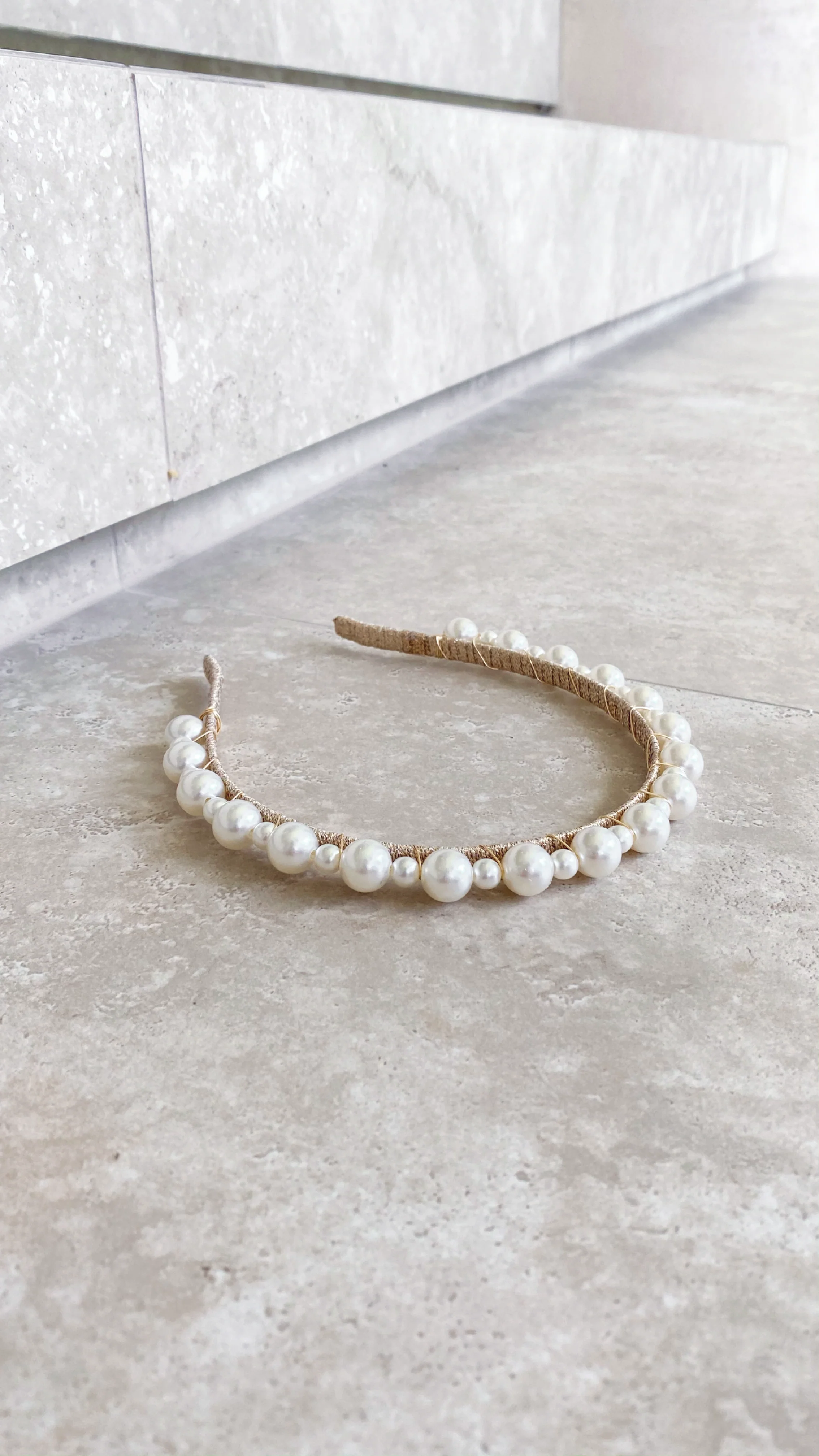 Pearla Headpiece - Pearl & Gold