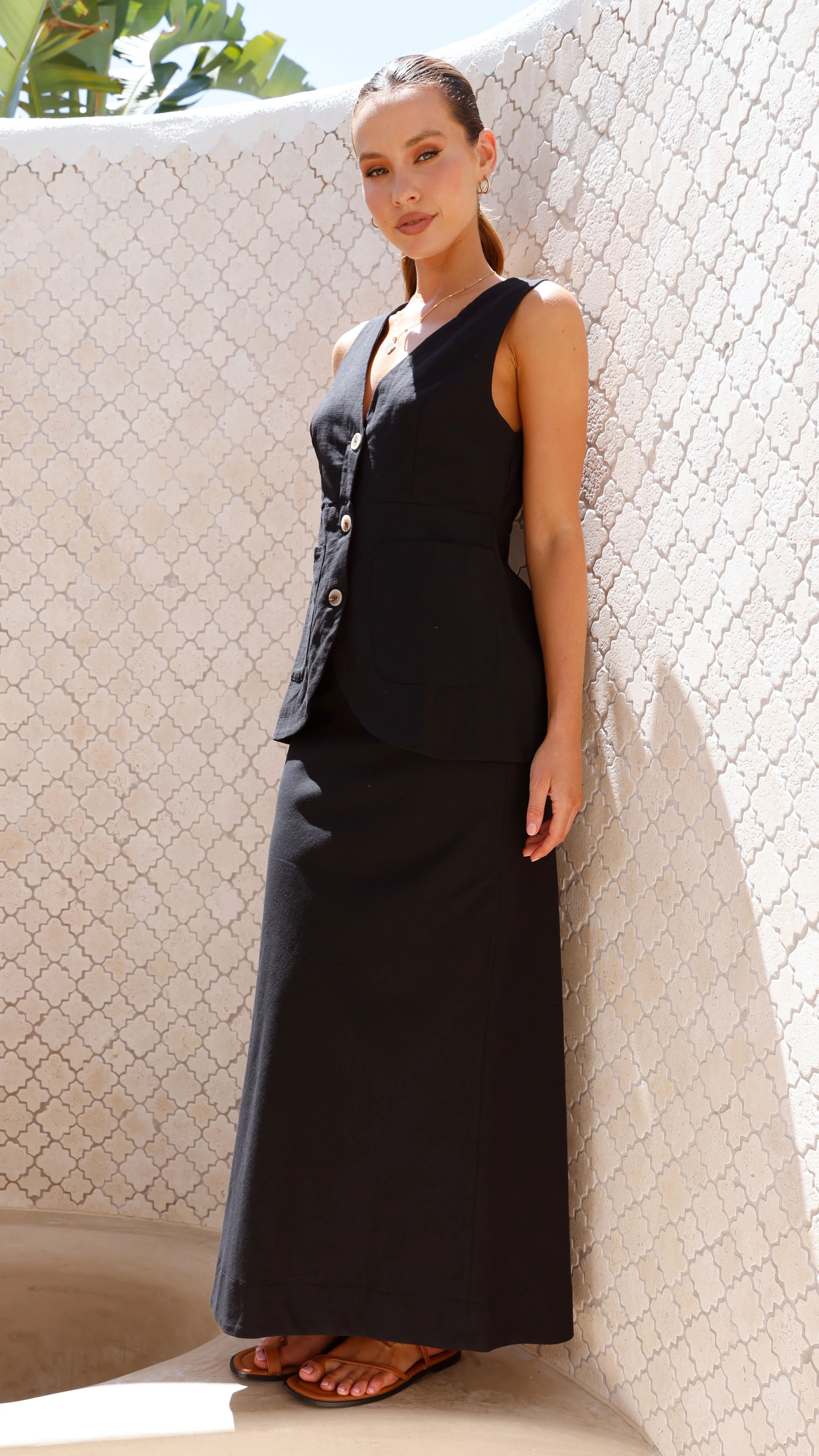 Jayme Midi Skirt - Black