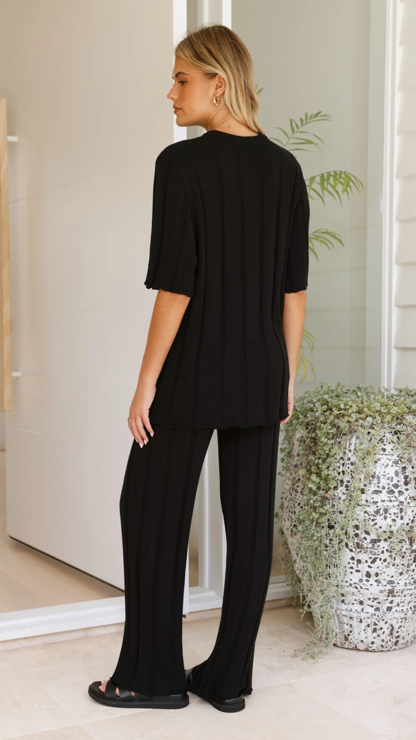 Bayu Knit Pants - Black
