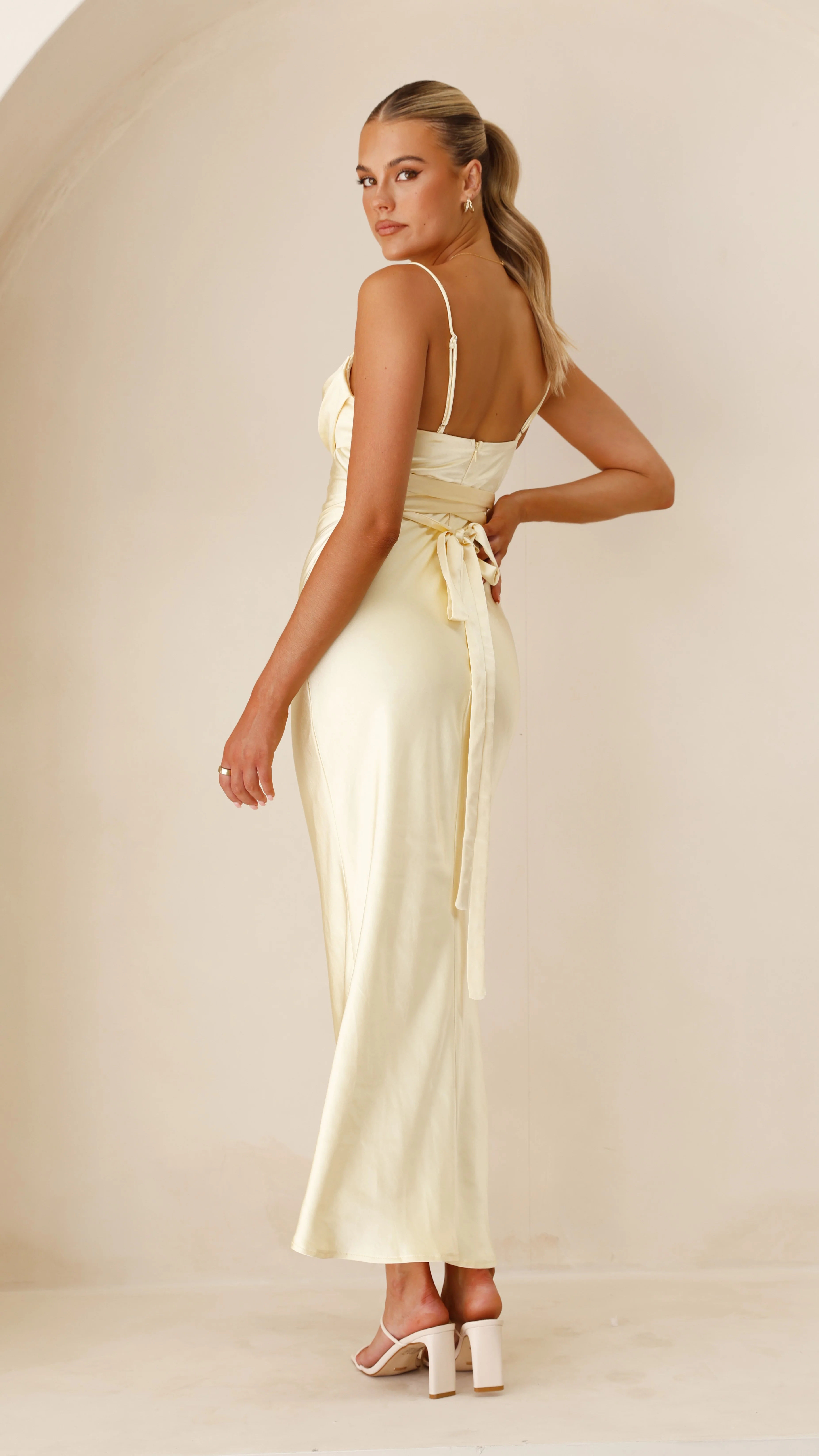 Justine Midi Dress - Yellow